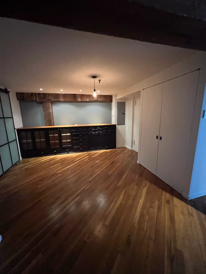 Pre-renovation or in-progress view of a pre-war co-op loft renovation at 466 Washington Street in Tribeca, Manhattan, by Gallery KBNY (view 5)