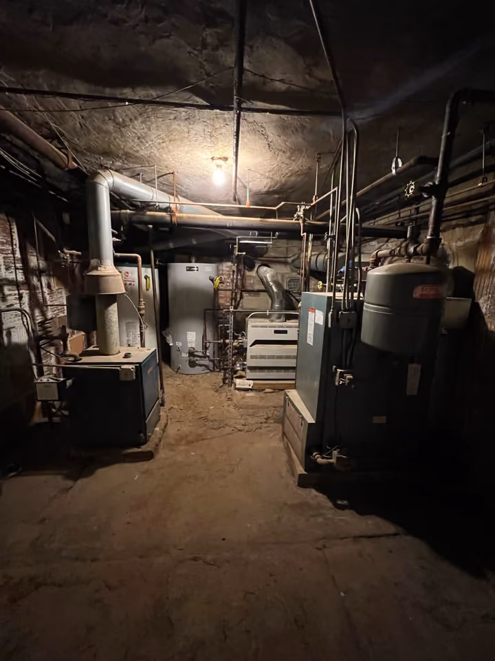 Pre-renovation or in-progress view of a pre-war co-op loft renovation at 466 Washington Street in Tribeca, Manhattan, by Gallery KBNY (view 8)