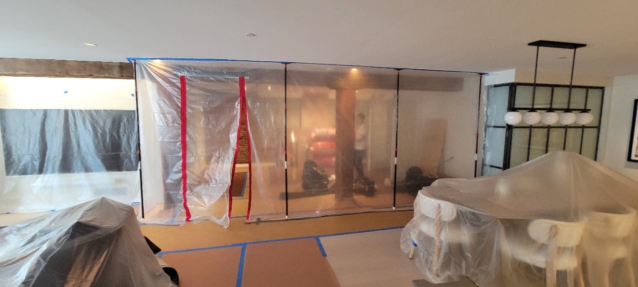 Pre-renovation or in-progress view of a pre-war co-op loft renovation at 466 Washington Street in Tribeca, Manhattan, by Gallery KBNY (view 10)
