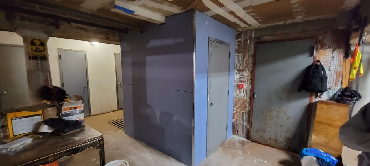 Pre-renovation or in-progress view of a pre-war co-op loft renovation at 466 Washington Street in Tribeca, Manhattan, by Gallery KBNY (view 14)