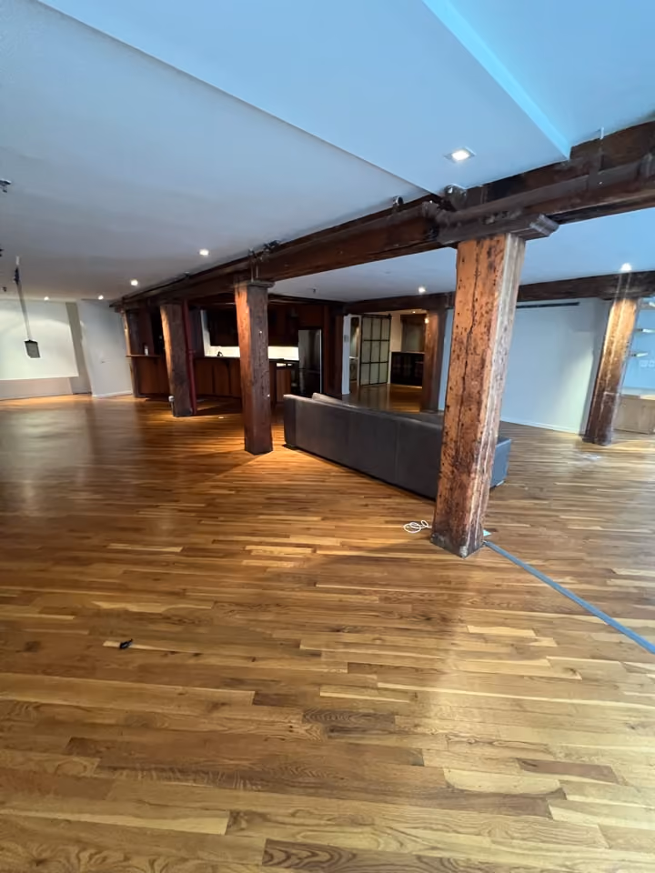 Pre-renovation or in-progress view of a pre-war co-op loft renovation at 466 Washington Street in Tribeca, Manhattan, by Gallery KBNY (view 4)