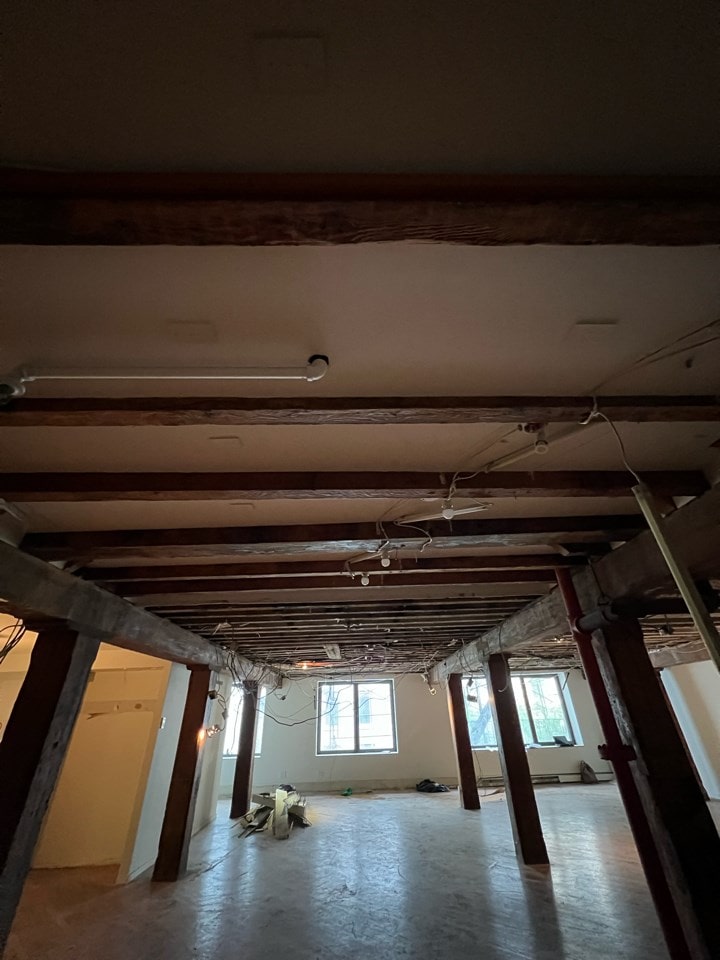 Pre-renovation or in-progress view of a pre-war co-op loft renovation at 466 Washington Street in Tribeca, Manhattan, by Gallery KBNY (view 13)