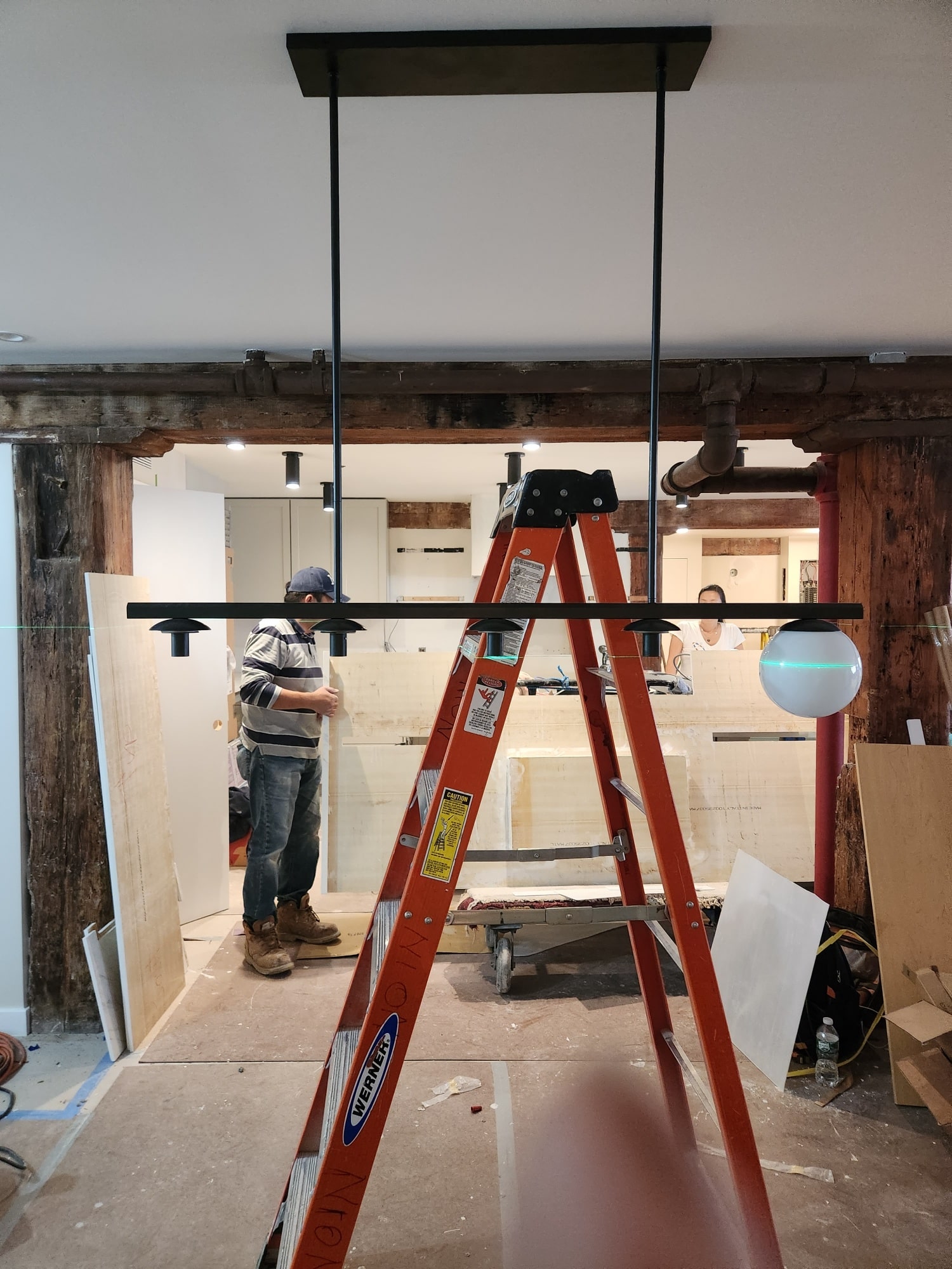 Pre-renovation or in-progress view of a pre-war co-op loft renovation at 466 Washington Street in Tribeca, Manhattan, by Gallery KBNY (view 11)