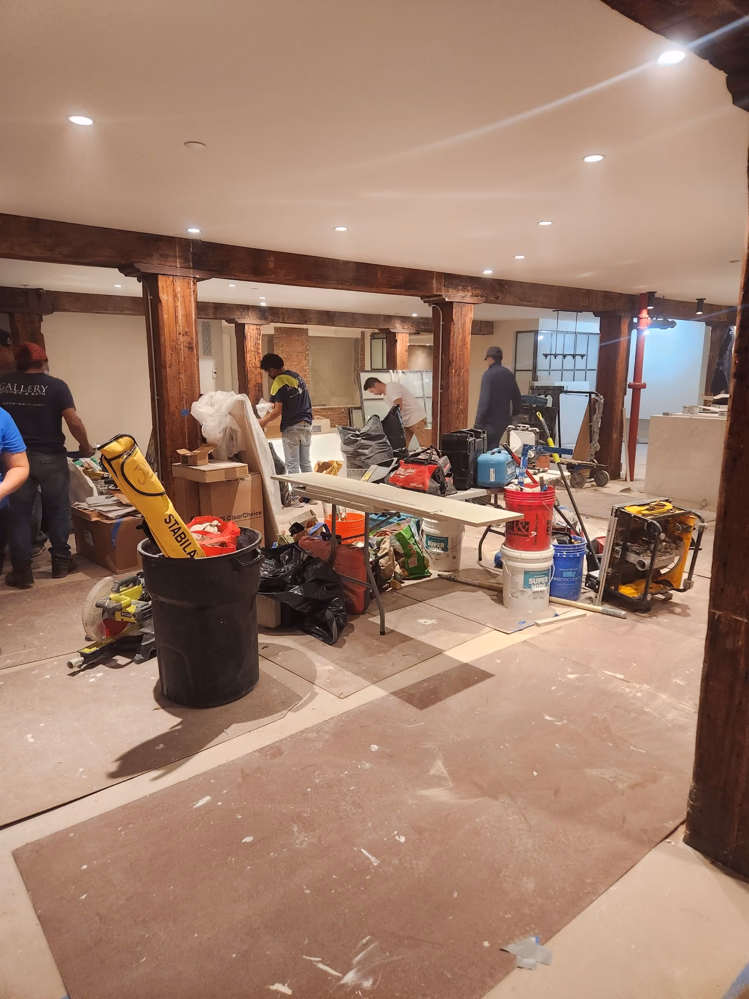 Pre-renovation or in-progress view of a pre-war co-op loft renovation at 466 Washington Street in Tribeca, Manhattan, by Gallery KBNY (view 17)