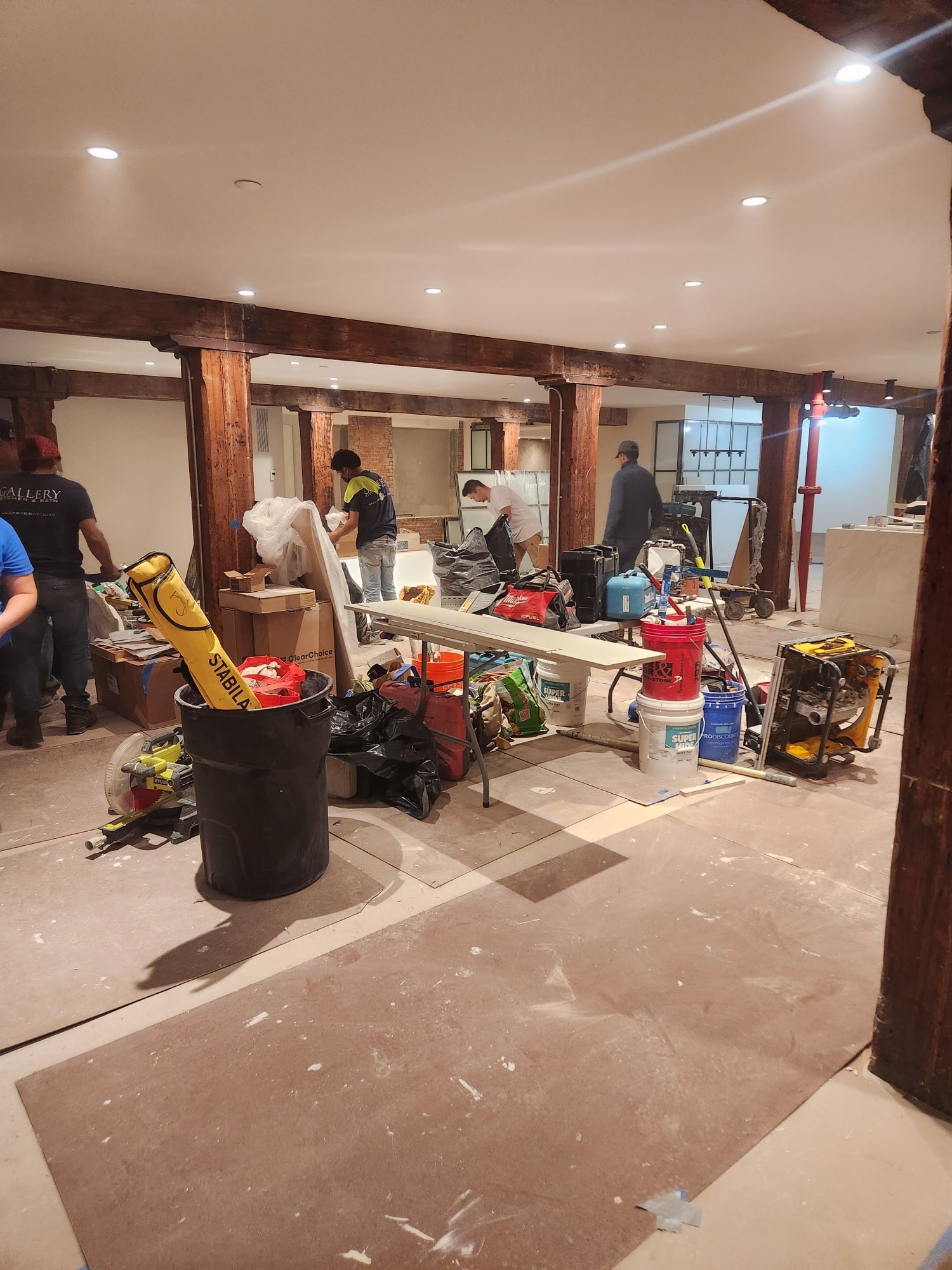 Pre-renovation or in-progress view of a pre-war co-op loft renovation at 466 Washington Street in Tribeca, Manhattan, by Gallery KBNY (view 17)