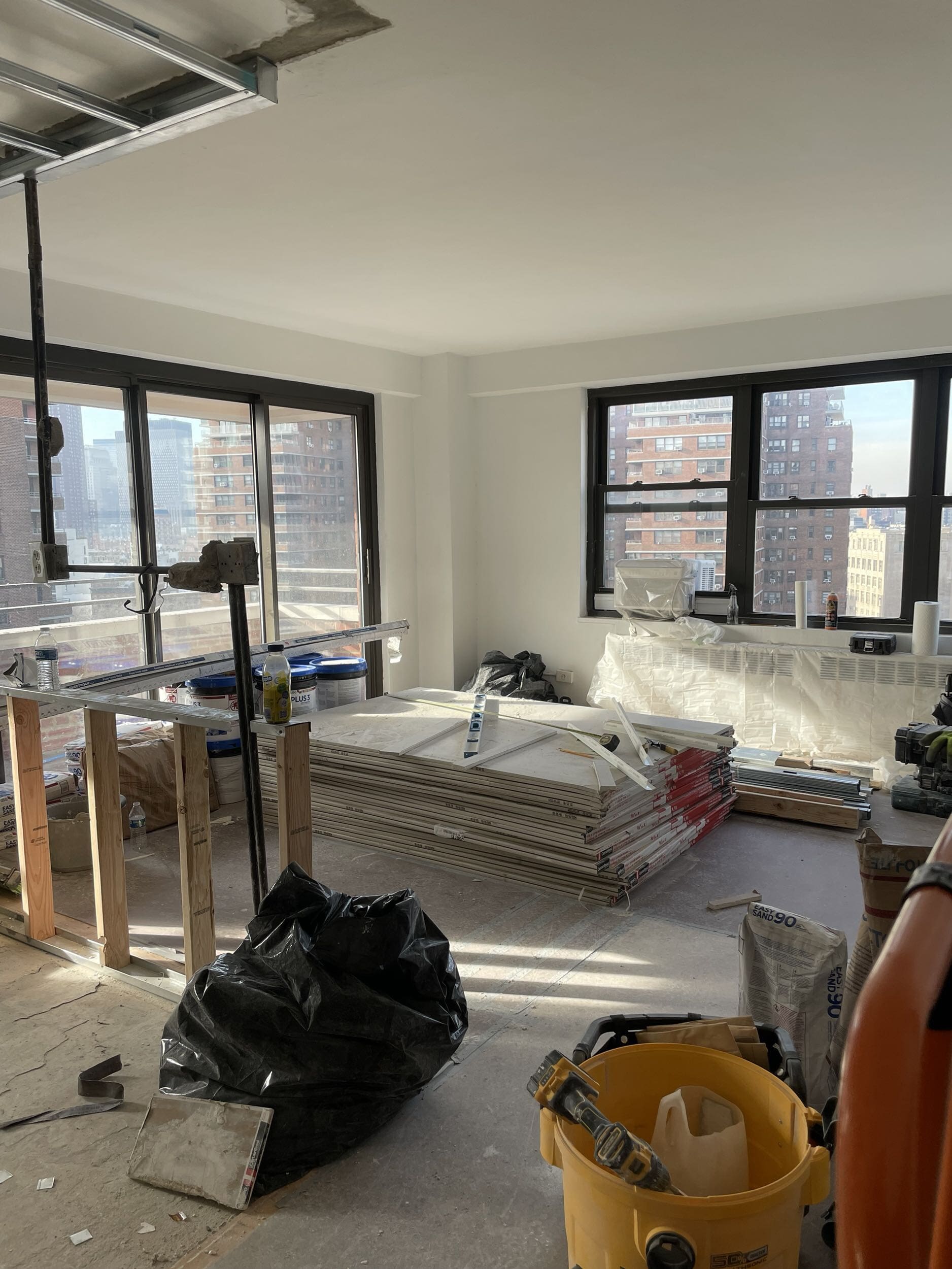 Construction in progress during a post-war co-op renovation at 413 Grand Street on the Lower East Side, Manhattan, by Gallery KBNY (view 7)