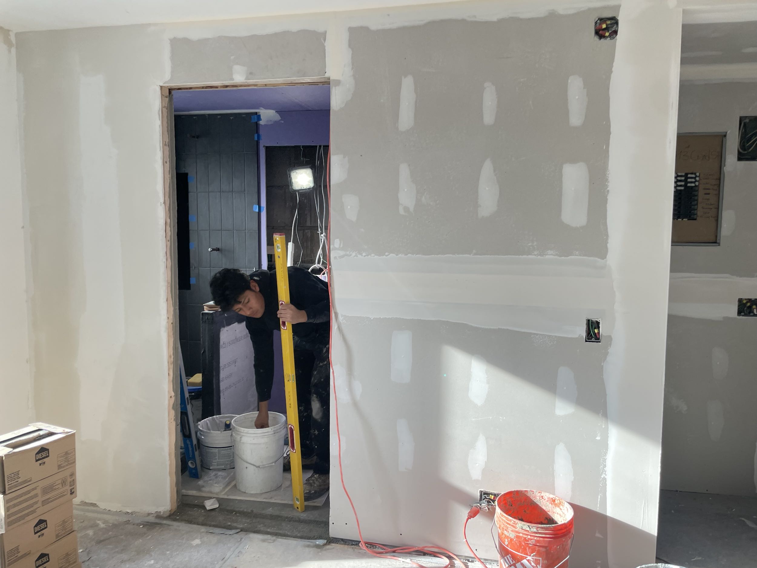 Construction in progress during a post-war co-op renovation at 413 Grand Street on the Lower East Side, Manhattan, by Gallery KBNY (view 10)