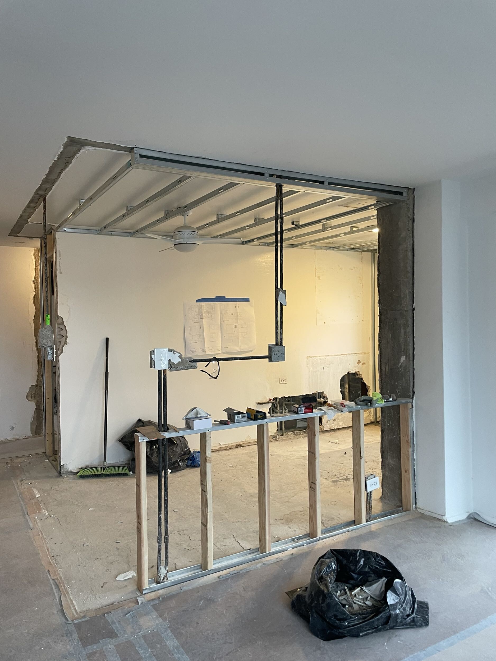 Construction in progress during a post-war co-op renovation at 413 Grand Street on the Lower East Side, Manhattan, by Gallery KBNY (view 8)