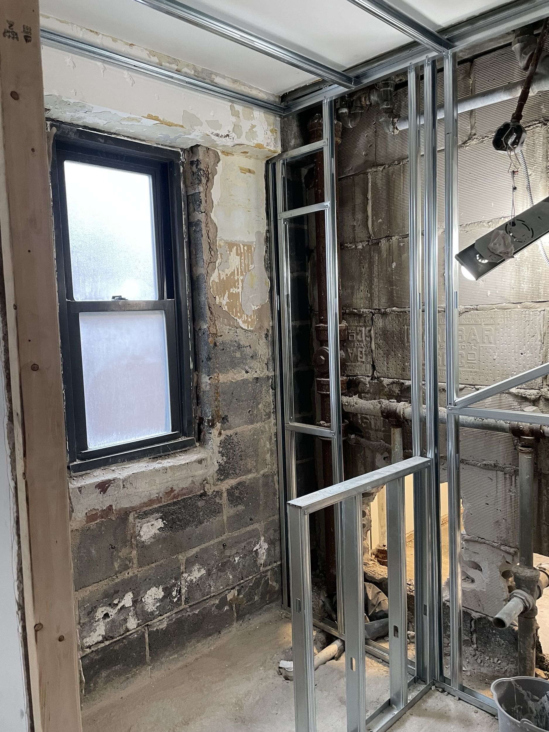Construction in progress during a post-war co-op renovation at 413 Grand Street on the Lower East Side, Manhattan, by Gallery KBNY (view 14)