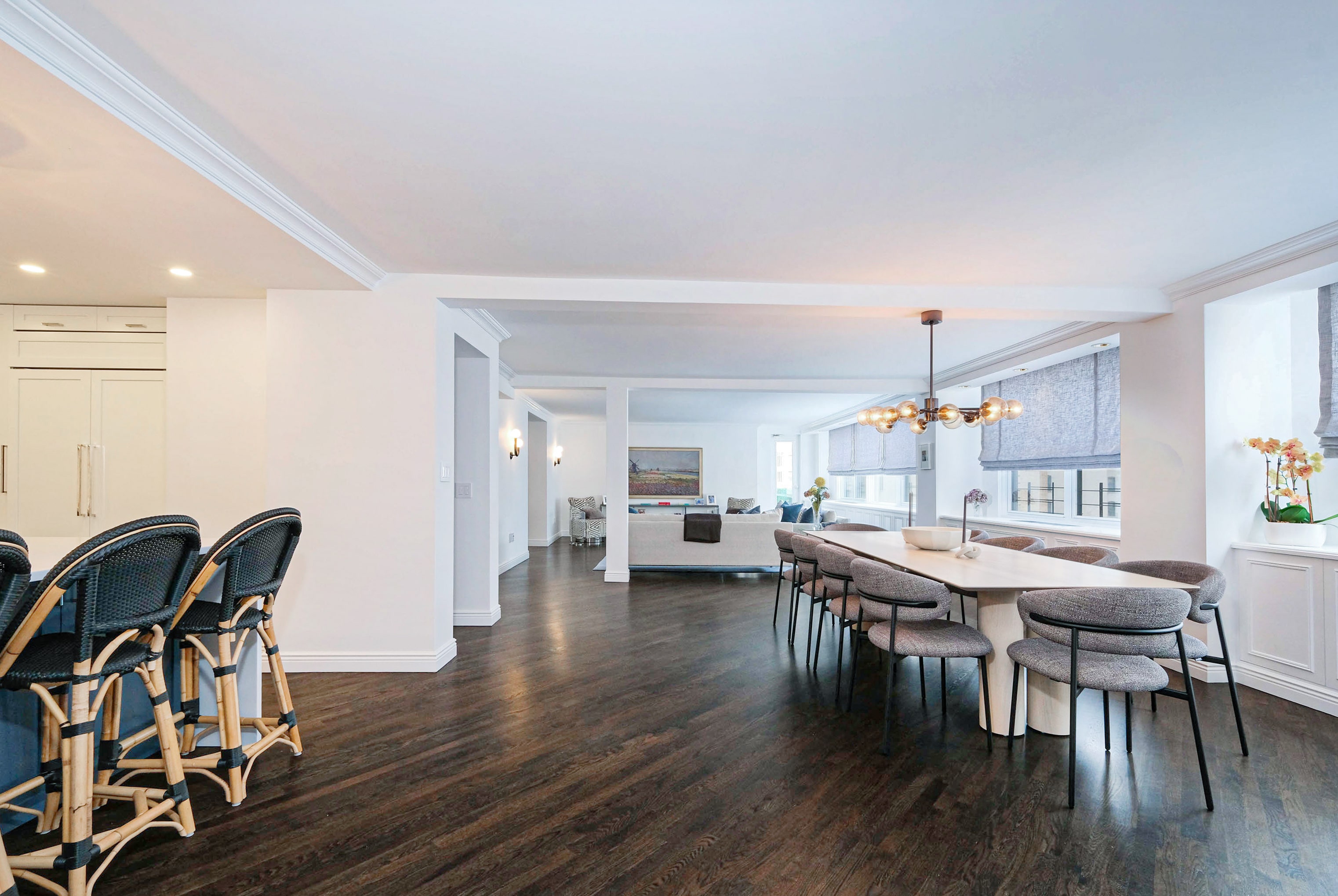 Renovated interior of a post-war co-op at 130 East 18th Street in Gramercy Park, Manhattan, by Gallery KBNY (view 1)