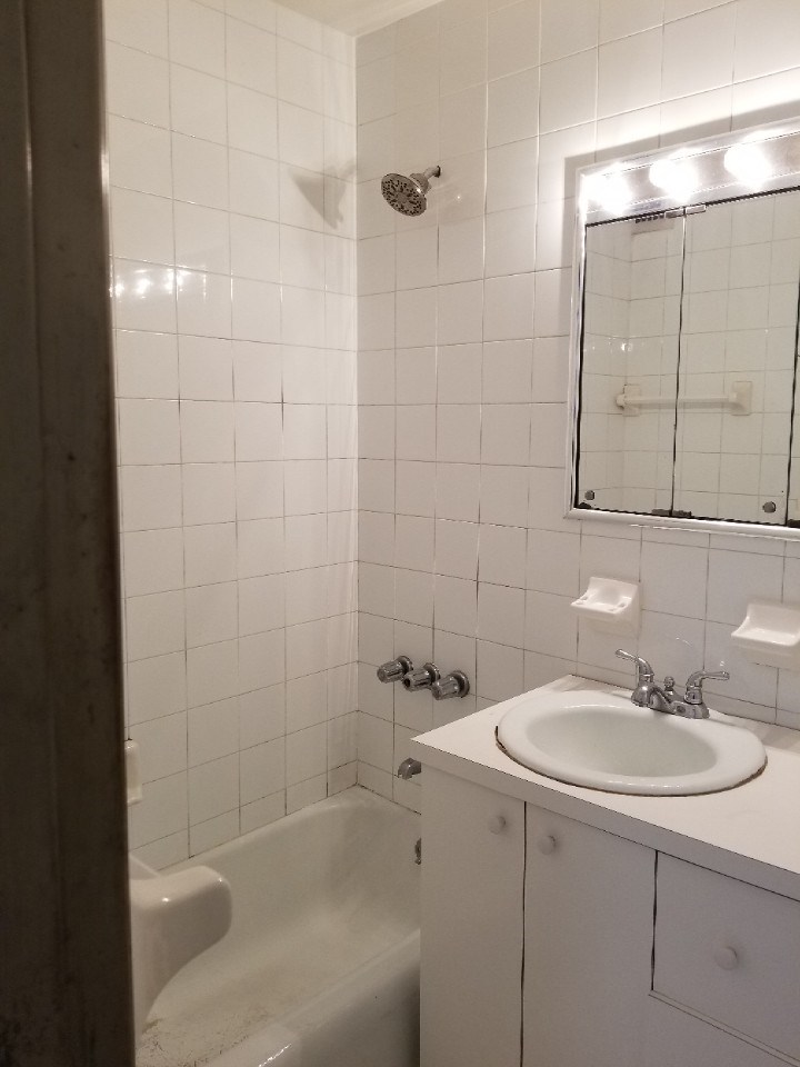 Pre-renovation or in-progress view of a post-war condo renovation at 61 Jane Street in the West Village, Manhattan, by Gallery KBNY (view 4)