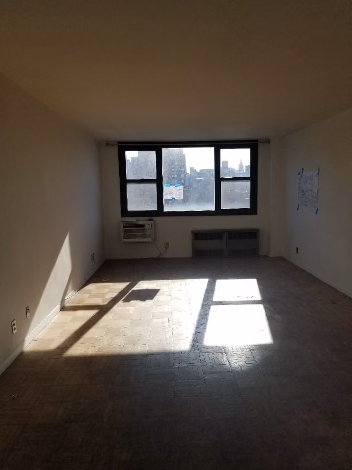 Pre-renovation or in-progress view of a post-war condo renovation at 61 Jane Street in the West Village, Manhattan, by Gallery KBNY (view 2)