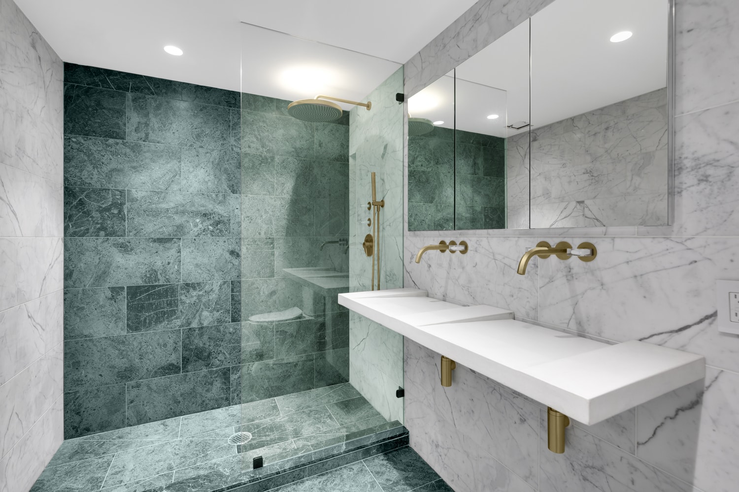 Renovated interior of a condo bathroom at 259 East 7th Street in the East Village, Manhattan, by Gallery KBNY (view 3)