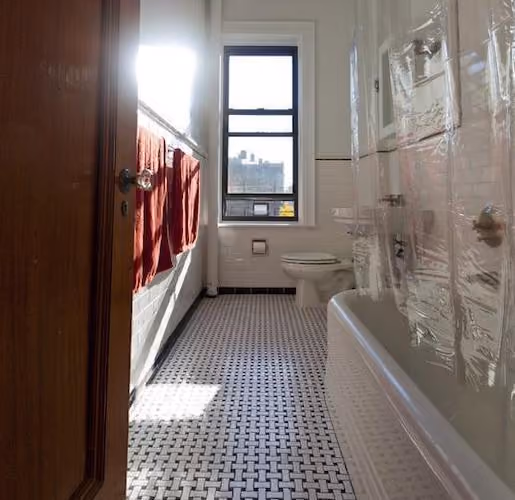 Pre-renovation or in-progress view of a pre-war classic eight co-op renovation at The Manchester at 255 West 108th Street on the Upper West Side, Manhattan, by Gallery KBNY (view 6)