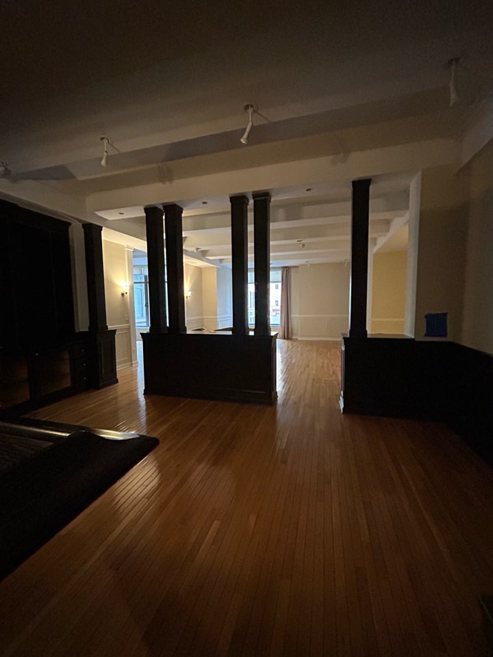 Interior before a pre-war condo renovation at The Chelsea Mercantile at 252 Seventh Avenue in Chelsea, Manhattan, by Gallery KBNY (view 4)