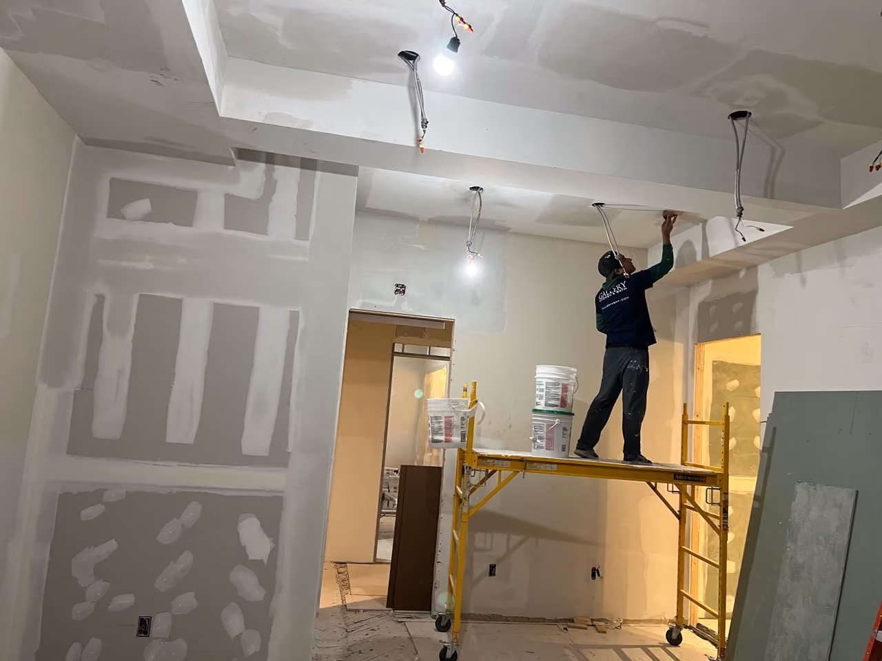 Pre-renovation or in-progress view of a pre-war condo renovation at The Chelsea Mercantile at 252 Seventh Avenue in Chelsea, Manhattan, by Gallery KBNY (view 7)