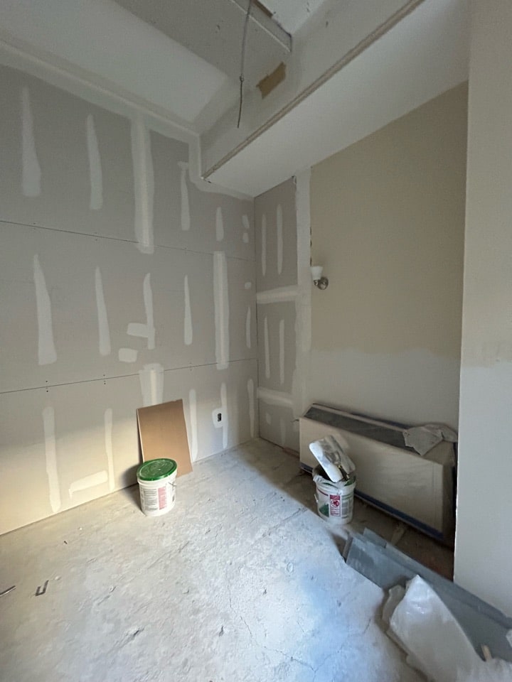 Pre-renovation or in-progress view of a pre-war condo renovation at The Chelsea Mercantile at 252 Seventh Avenue in Chelsea, Manhattan, by Gallery KBNY (view 6)