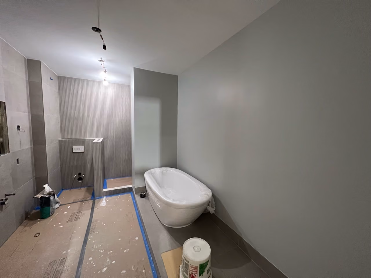 Pre-renovation or in-progress view of a pre-war condo renovation at The Chelsea Mercantile at 252 Seventh Avenue in Chelsea, Manhattan, by Gallery KBNY (view 14)