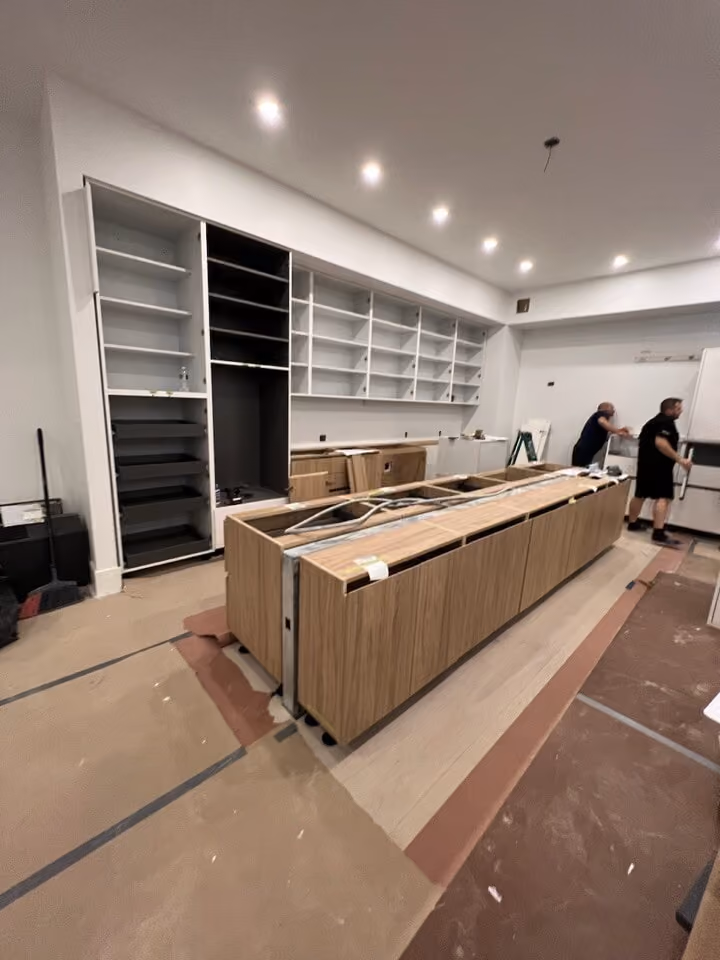 Pre-renovation or in-progress view of a pre-war condo renovation at The Chelsea Mercantile at 252 Seventh Avenue in Chelsea, Manhattan, by Gallery KBNY (view 16)
