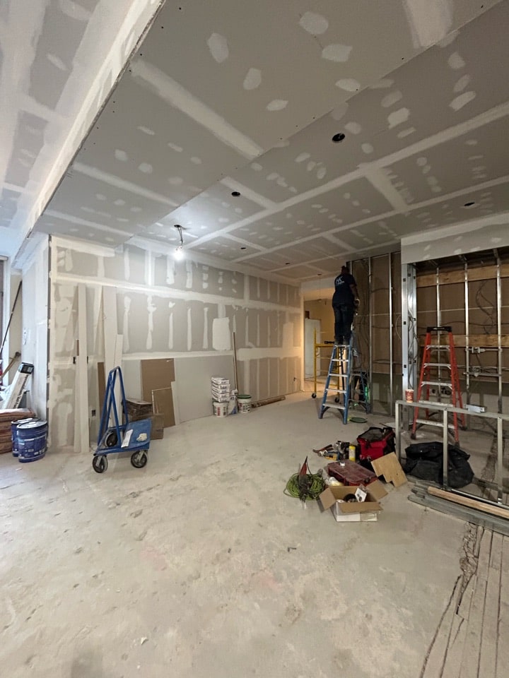Pre-renovation or in-progress view of a pre-war condo renovation at The Chelsea Mercantile at 252 Seventh Avenue in Chelsea, Manhattan, by Gallery KBNY (view 10)