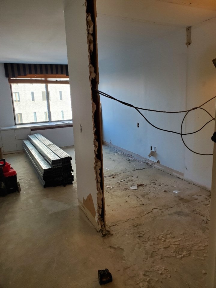Construction in progress during a condo renovation at The Gotham at 170 East 87th Street in Carnegie Hill, Manhattan, by Gallery KBNY (view 4)