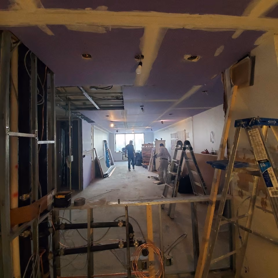 Construction in progress during a condo renovation at The Gotham at 170 East 87th Street in Carnegie Hill, Manhattan, by Gallery KBNY (view 1)