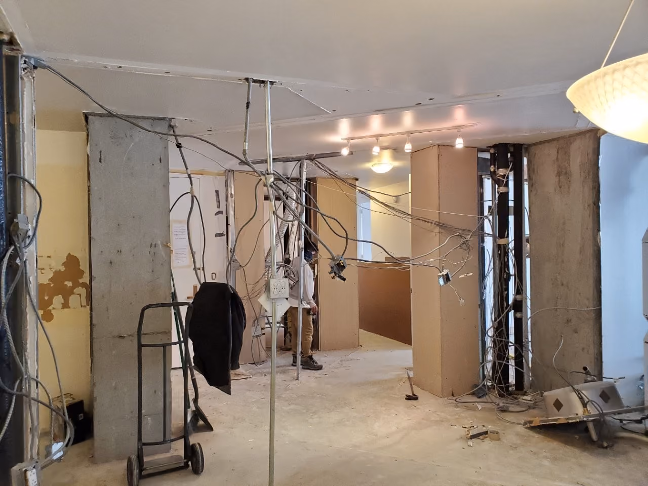 Construction in progress during a condo renovation at The Gotham at 170 East 87th Street in Carnegie Hill, Manhattan, by Gallery KBNY (view 2)