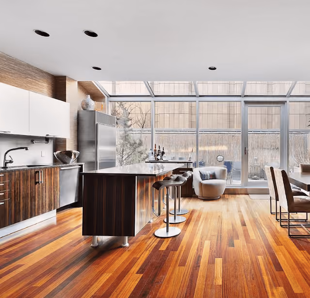 Interior before a loft renovation at 73 Worth Street in Tribeca, Manhattan, by Gallery KBNY (view 1)