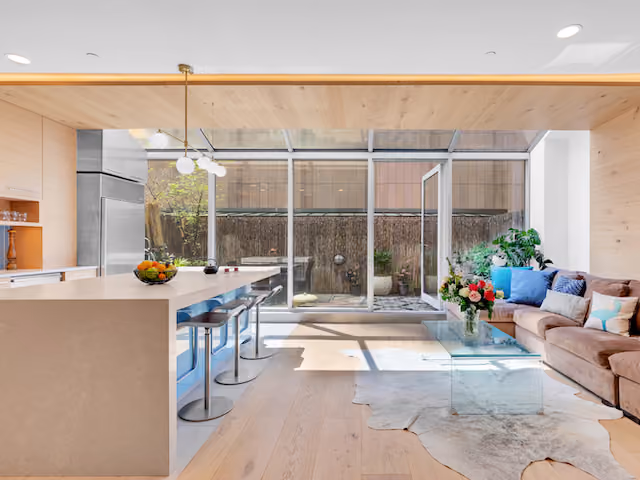Renovated interior of a loft at 73 Worth Street in Tribeca, Manhattan, by Gallery KBNY (view 2)