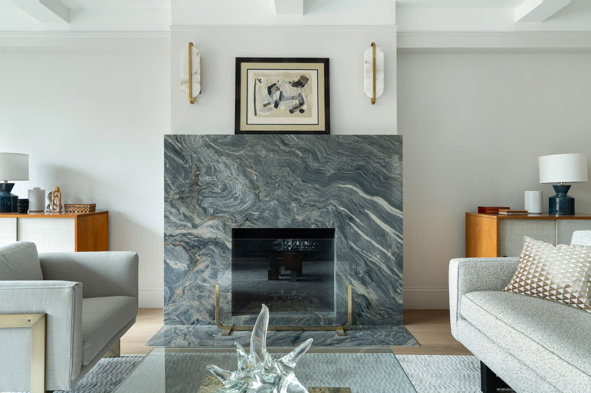 Renovated interior of a pre-war co-op at The Windsor Arms at 61 West 9th Street in Greenwich Village, Manhattan, by Gallery KBNY (view 3)
