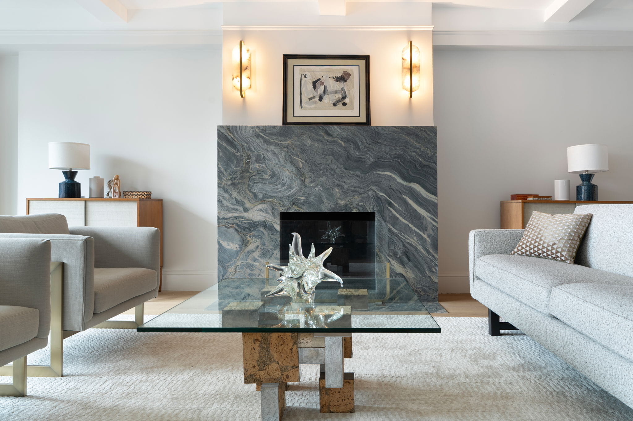 Renovated interior of a pre-war co-op at The Windsor Arms at 61 West 9th Street in Greenwich Village, Manhattan, by Gallery KBNY (view 4)