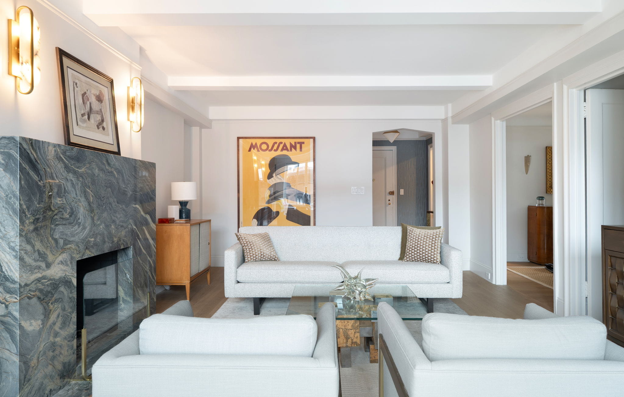Renovated interior of a pre-war co-op at The Windsor Arms at 61 West 9th Street in Greenwich Village, Manhattan, by Gallery KBNY (view 5)