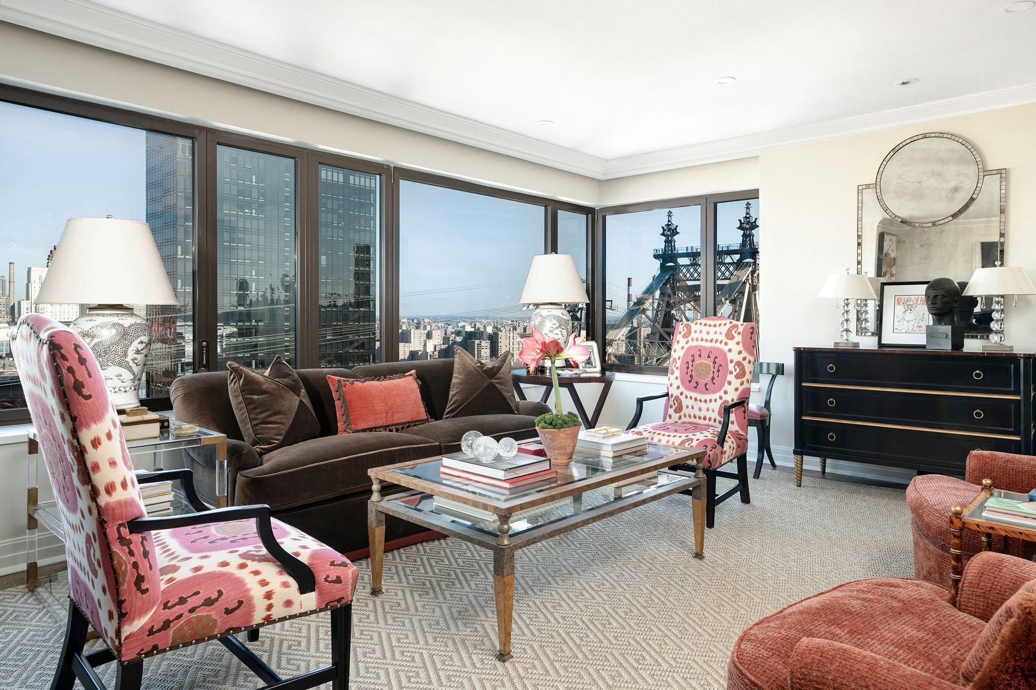 Renovated interior of a post-war co-op at 425 East 58th Street in Sutton Place, Manhattan, by Gallery KBNY (view 1)