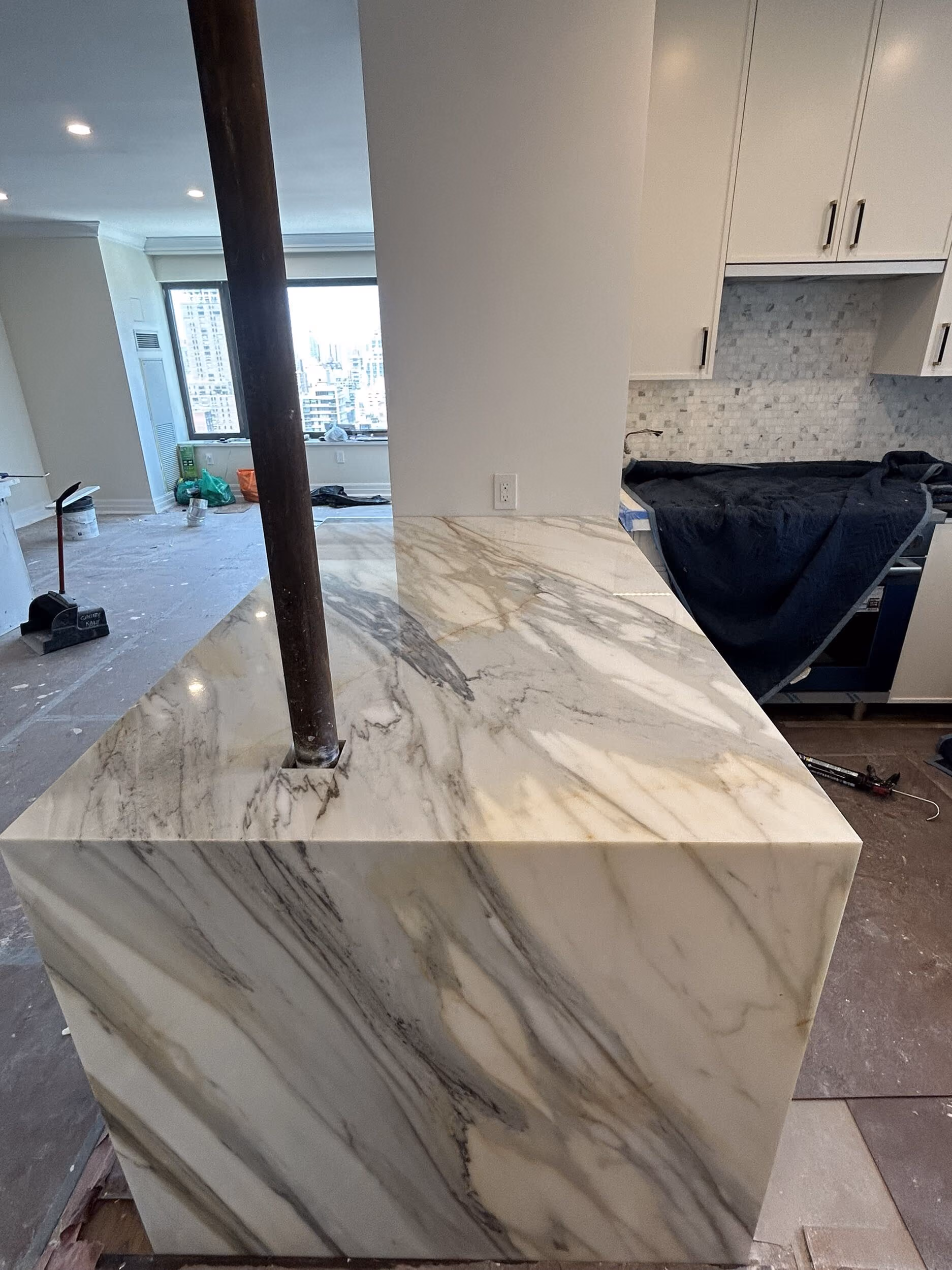 Pre-renovation or in-progress view of a post-war co-op renovation at 425 East 58th Street in Sutton Place, Manhattan, by Gallery KBNY (view 16)