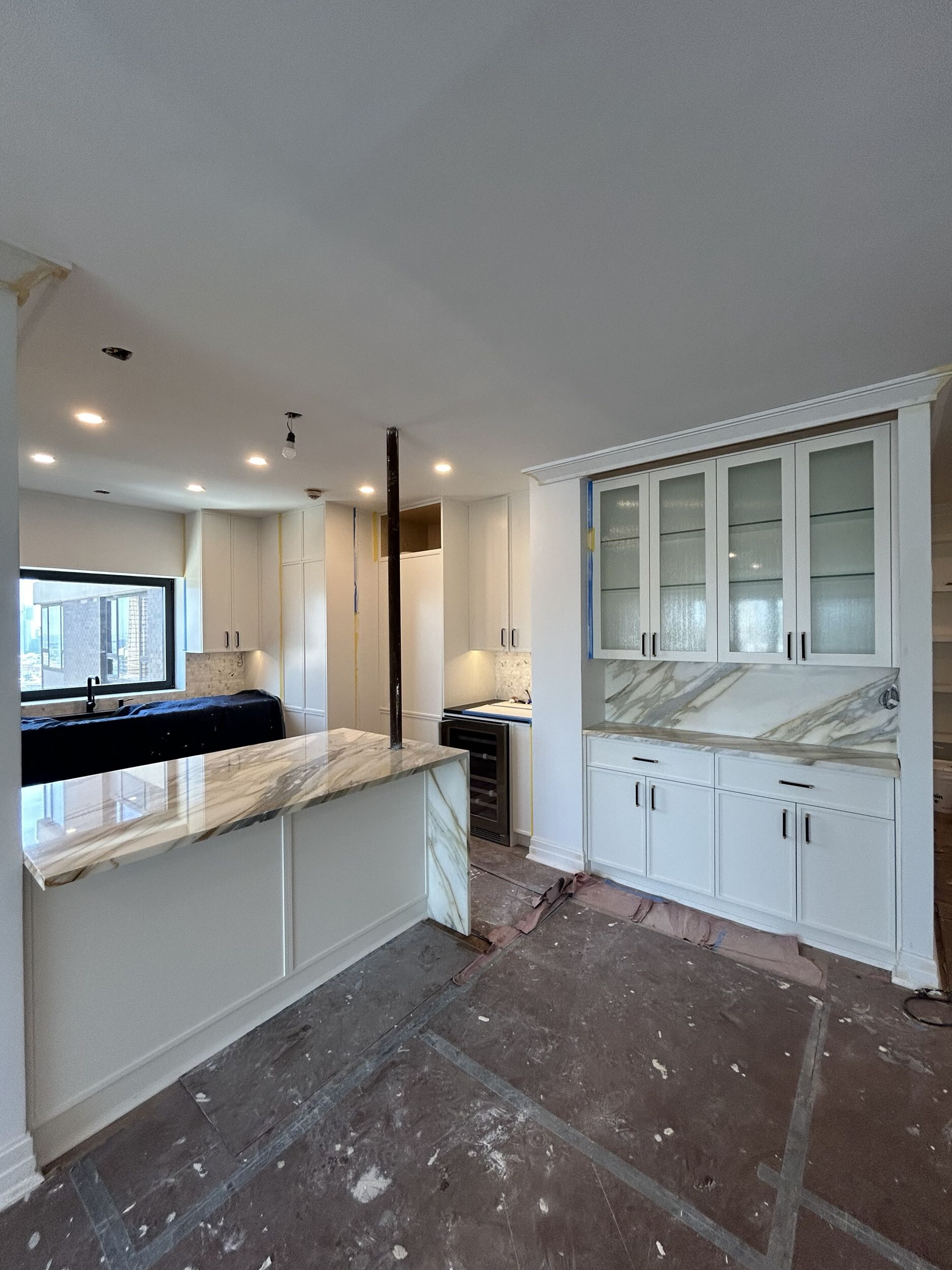 Pre-renovation or in-progress view of a post-war co-op renovation at 425 East 58th Street in Sutton Place, Manhattan, by Gallery KBNY (view 21)