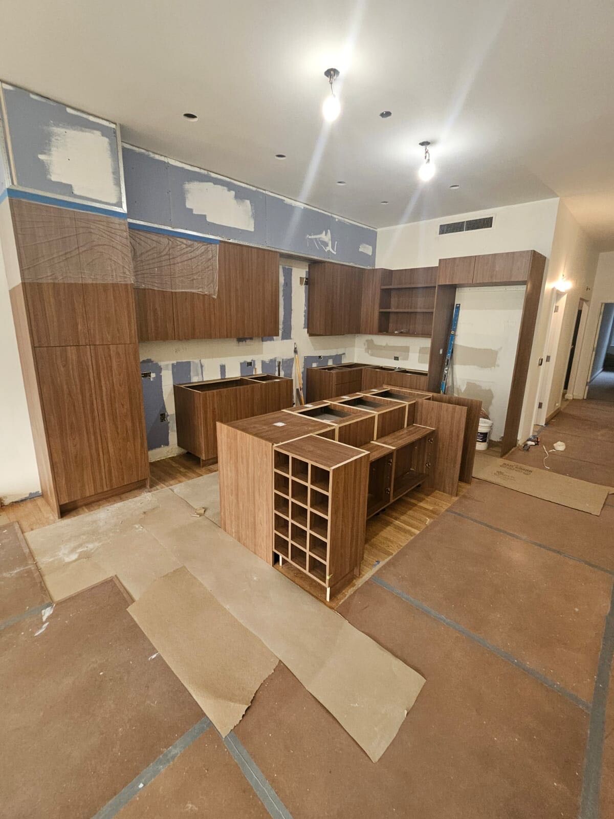 Pre-renovation or in-progress view of a pre-war loft condo renovation at 345 Greenwich Street in Tribeca, Manhattan, by Gallery KBNY (view 16)