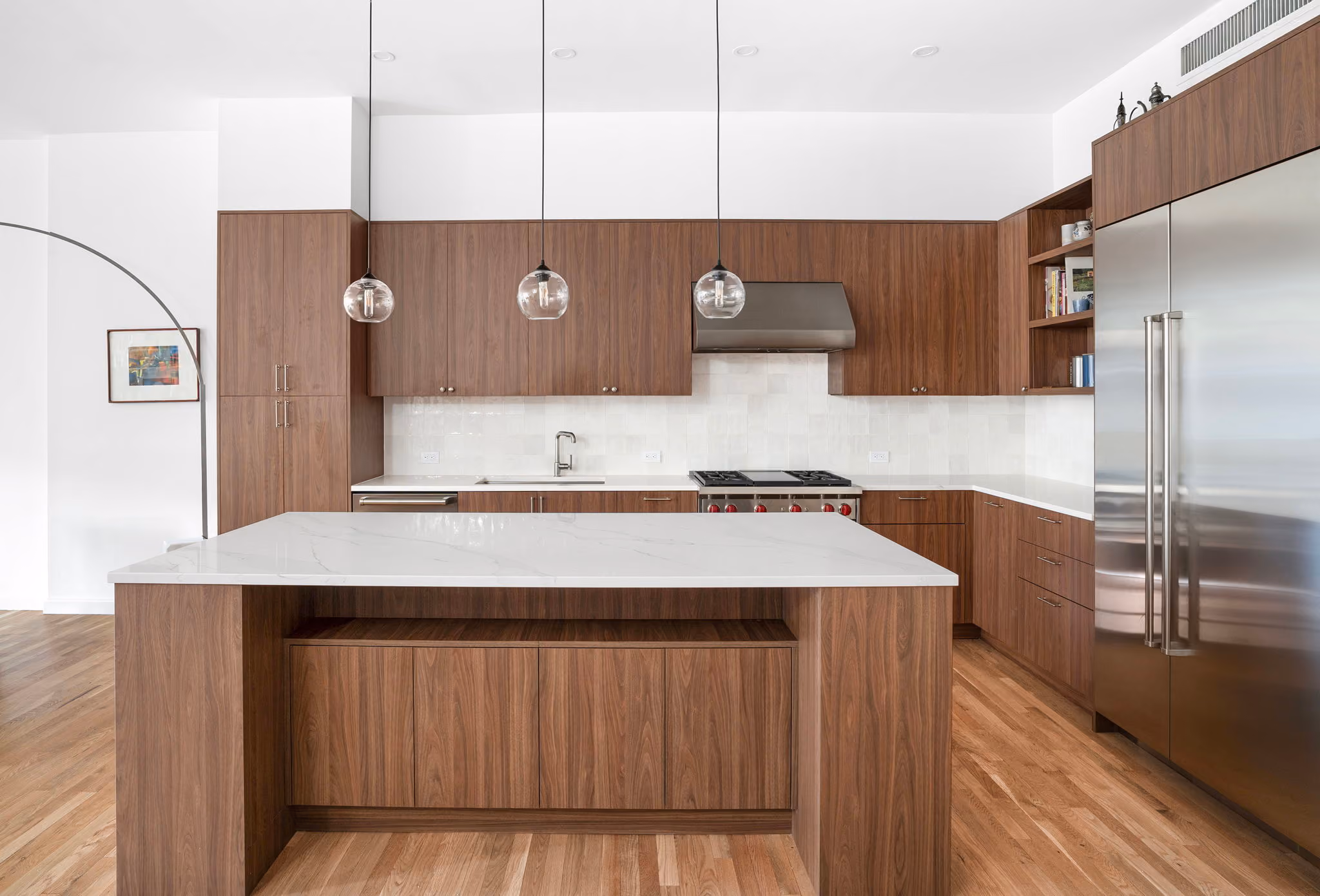 Renovated interior of a pre-war loft condo at 345 Greenwich Street in Tribeca, Manhattan, by Gallery KBNY (view 2)