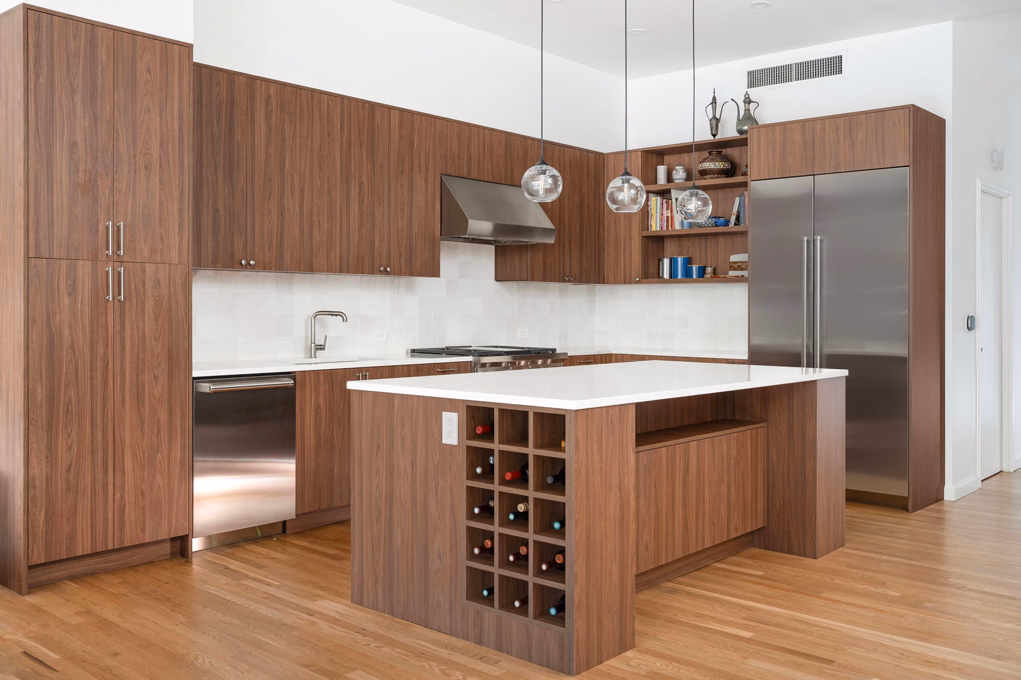 Renovated interior of a pre-war loft condo at 345 Greenwich Street in Tribeca, Manhattan, by Gallery KBNY (view 1)