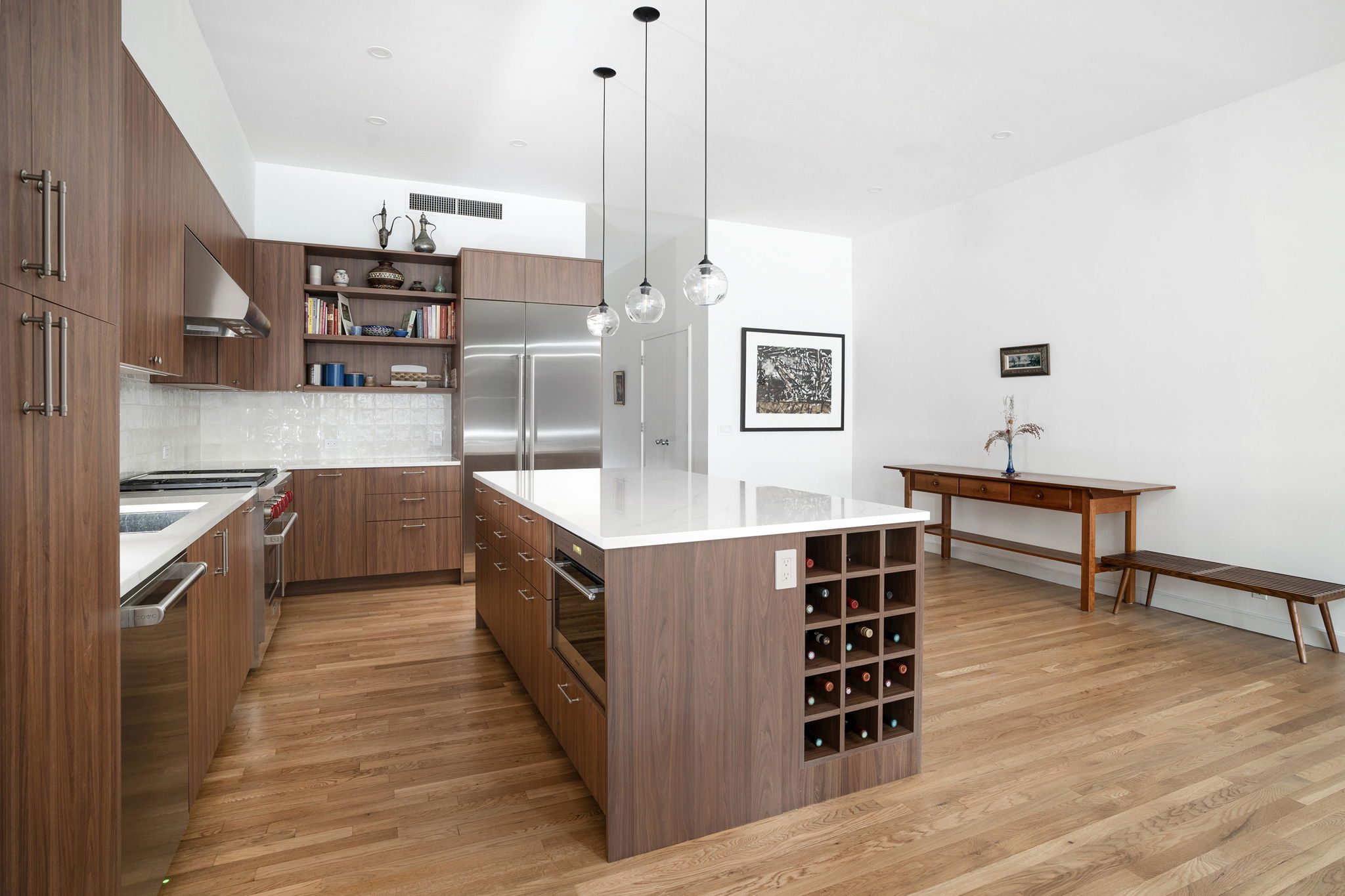 Renovated interior of a pre-war loft condo at 345 Greenwich Street in Tribeca, Manhattan, by Gallery KBNY (view 4)