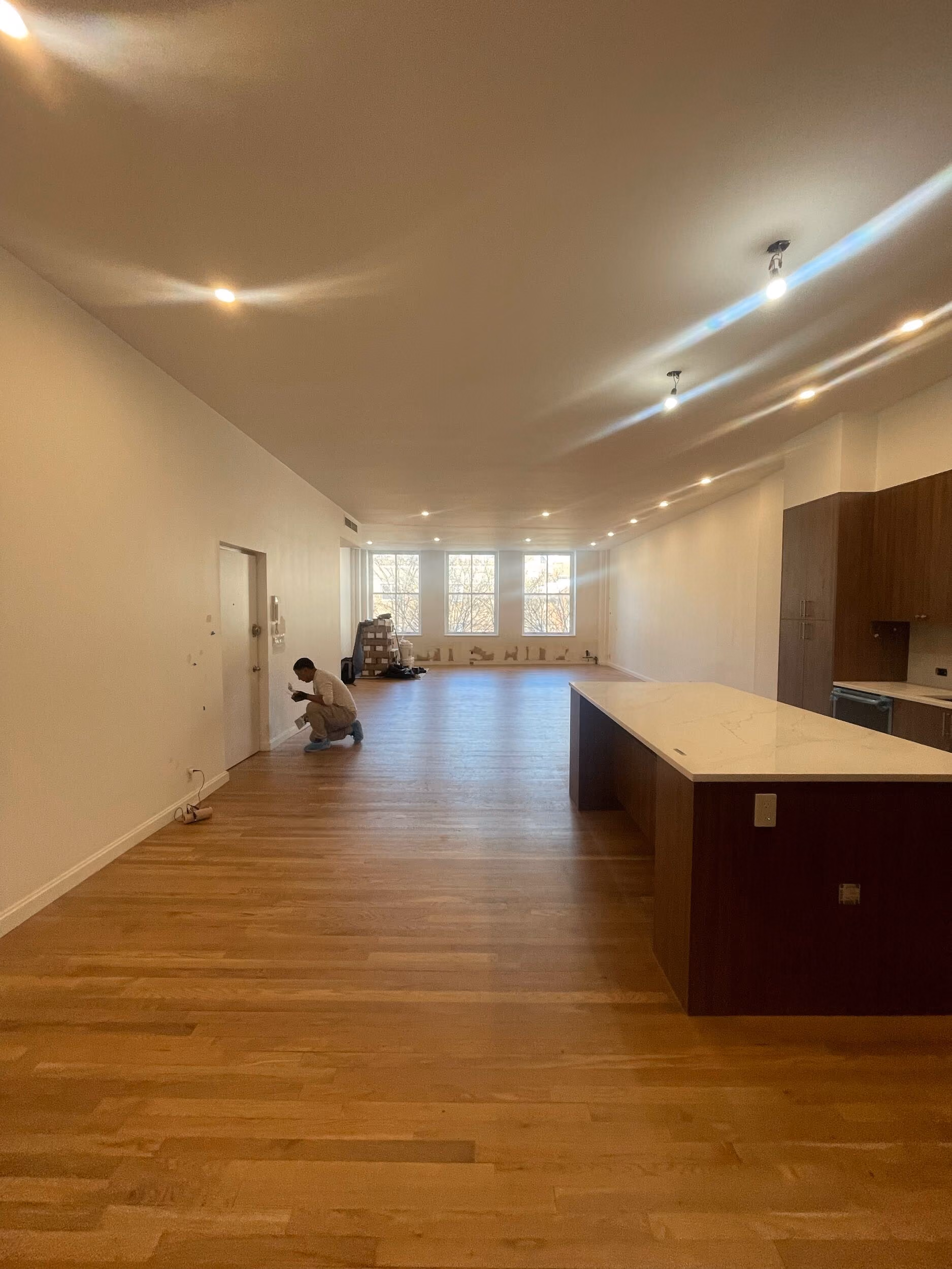 Pre-renovation or in-progress view of a pre-war loft condo renovation at 345 Greenwich Street in Tribeca, Manhattan, by Gallery KBNY (view 20)