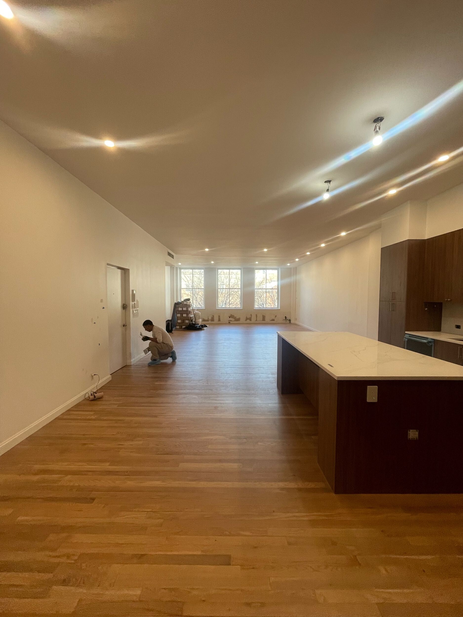 Pre-renovation or in-progress view of a pre-war loft condo renovation at 345 Greenwich Street in Tribeca, Manhattan, by Gallery KBNY (view 20)