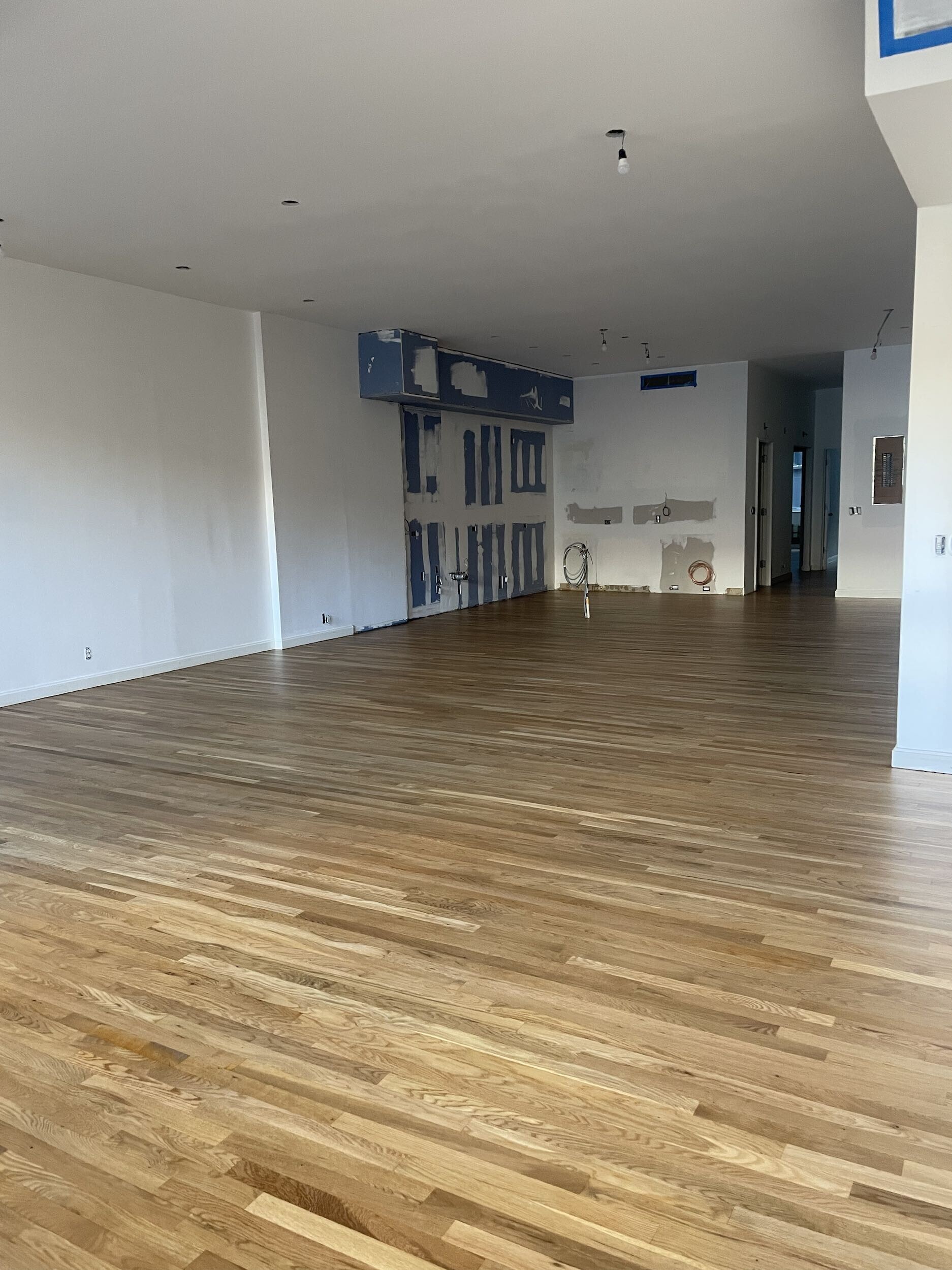 Pre-renovation or in-progress view of a pre-war loft condo renovation at 345 Greenwich Street in Tribeca, Manhattan, by Gallery KBNY (view 11)