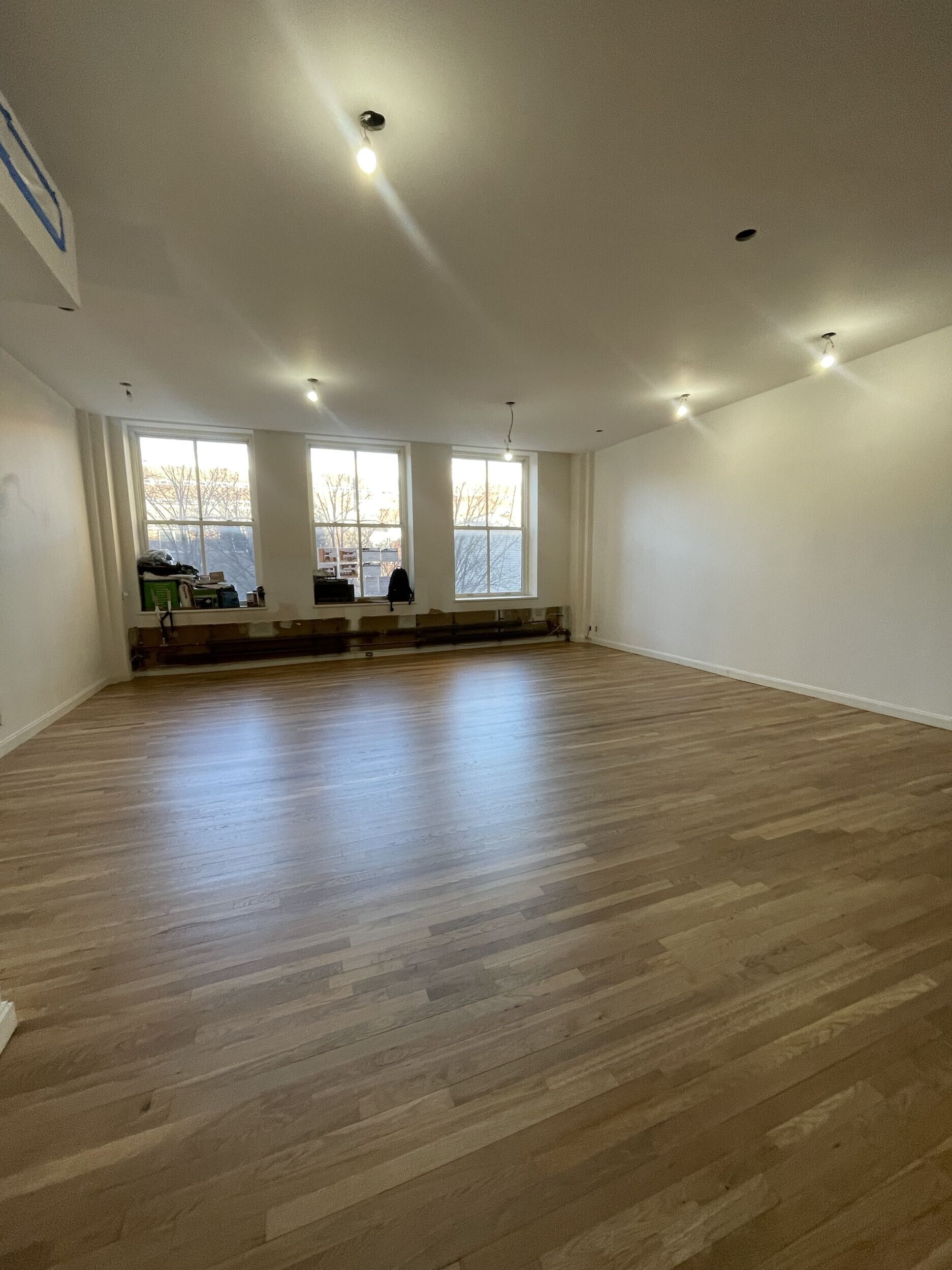 Pre-renovation or in-progress view of a pre-war loft condo renovation at 345 Greenwich Street in Tribeca, Manhattan, by Gallery KBNY (view 12)