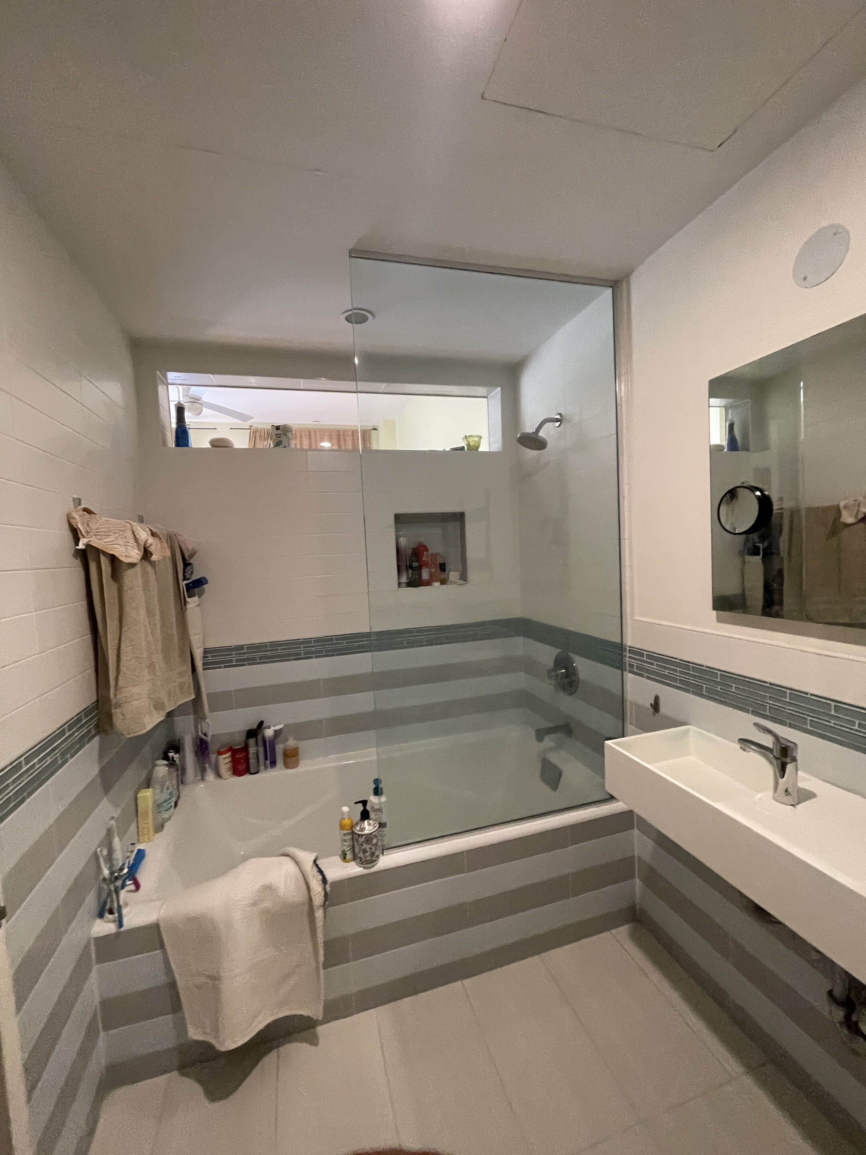 Pre-renovation or in-progress view of a pre-war loft condo renovation at 345 Greenwich Street in Tribeca, Manhattan, by Gallery KBNY (view 7)