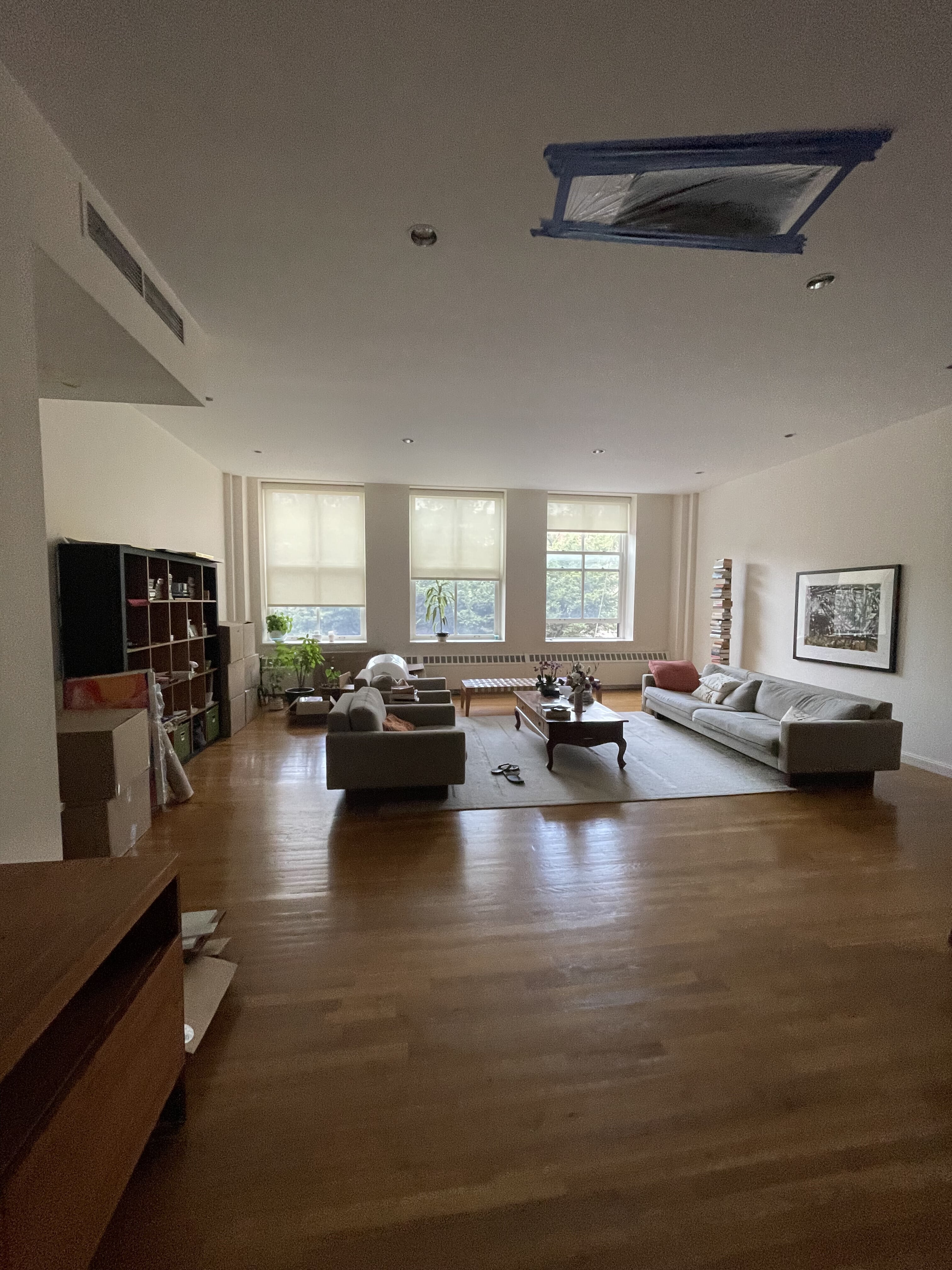 Pre-renovation or in-progress view of a pre-war loft condo renovation at 345 Greenwich Street in Tribeca, Manhattan, by Gallery KBNY (view 5)