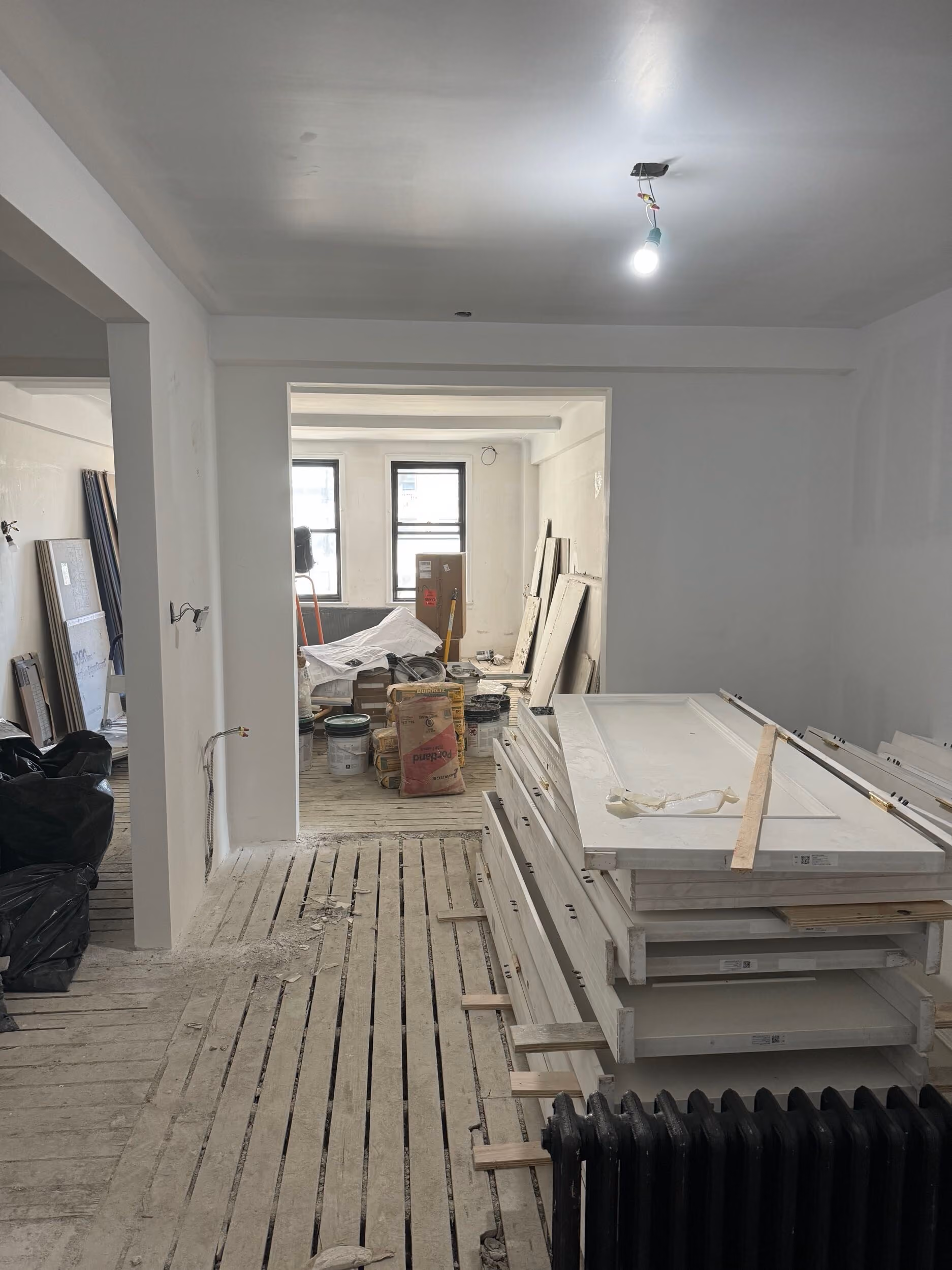 Construction in progress during a pre-war co-op renovation at 308 East 79th Street on the Upper East Side, Manhattan, by Gallery KBNY (view 7)
