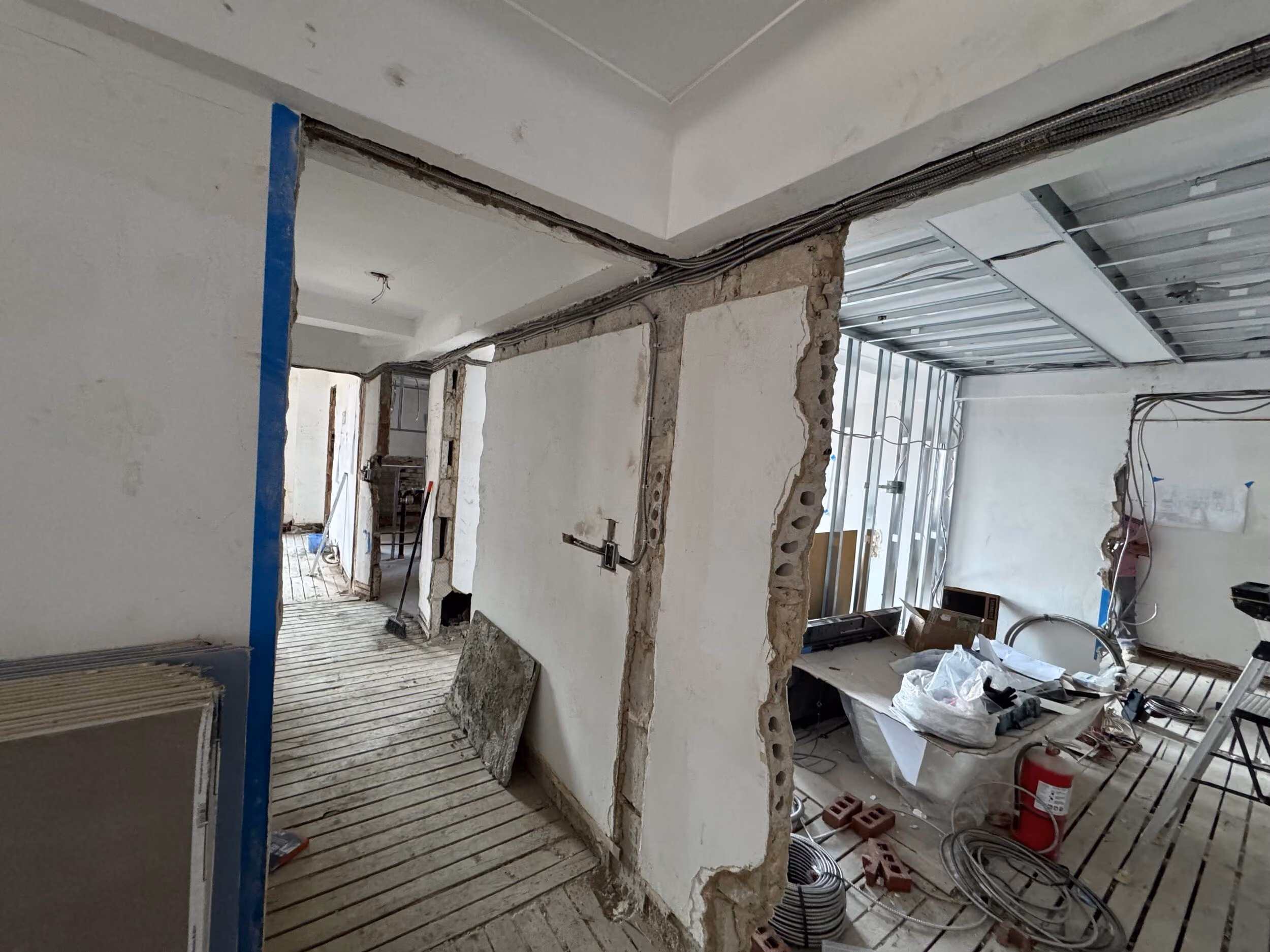Construction in progress during a pre-war co-op renovation at 308 East 79th Street on the Upper East Side, Manhattan, by Gallery KBNY (view 5)