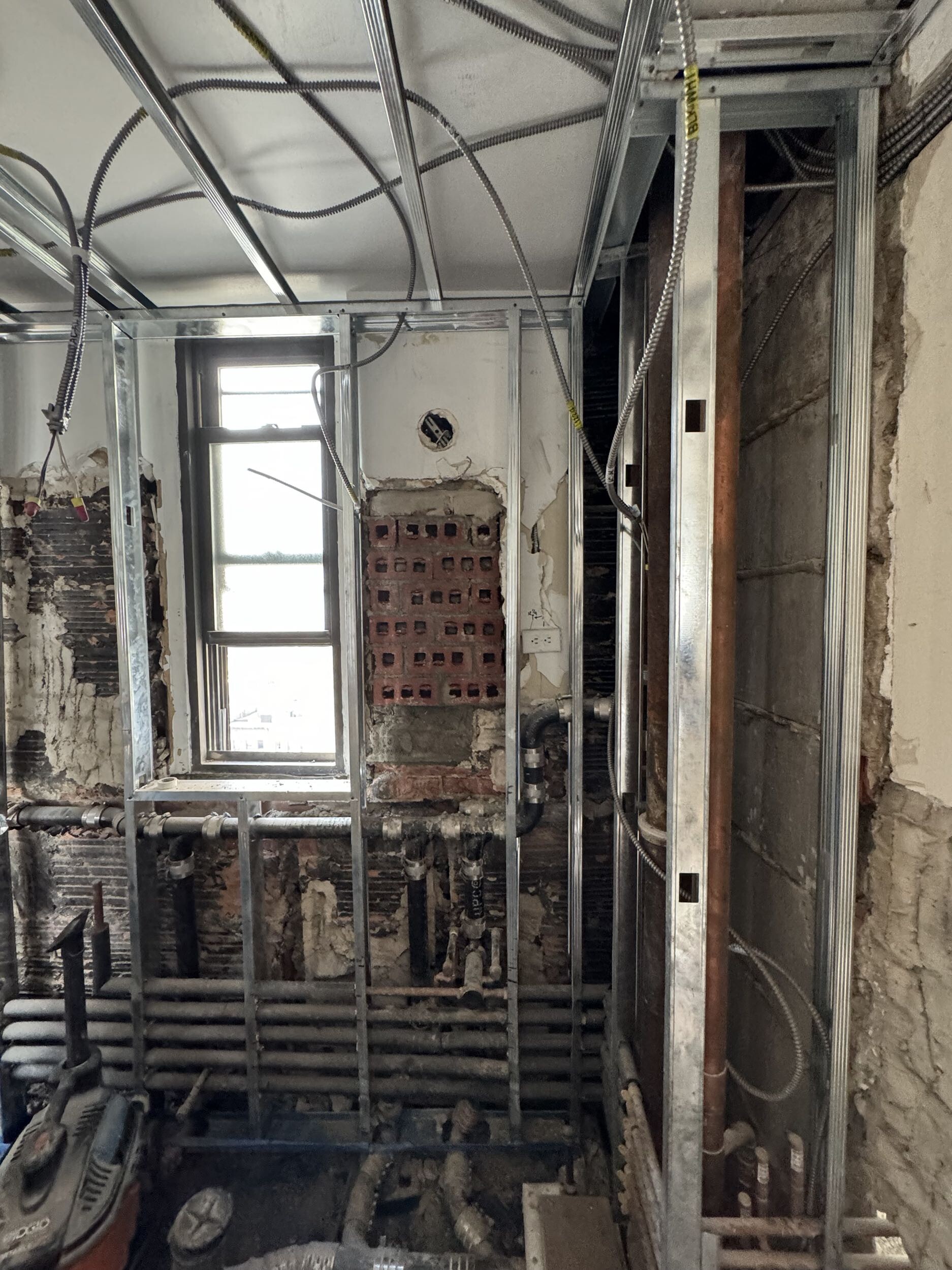 Construction in progress during a pre-war co-op renovation at 308 East 79th Street on the Upper East Side, Manhattan, by Gallery KBNY (view 4)