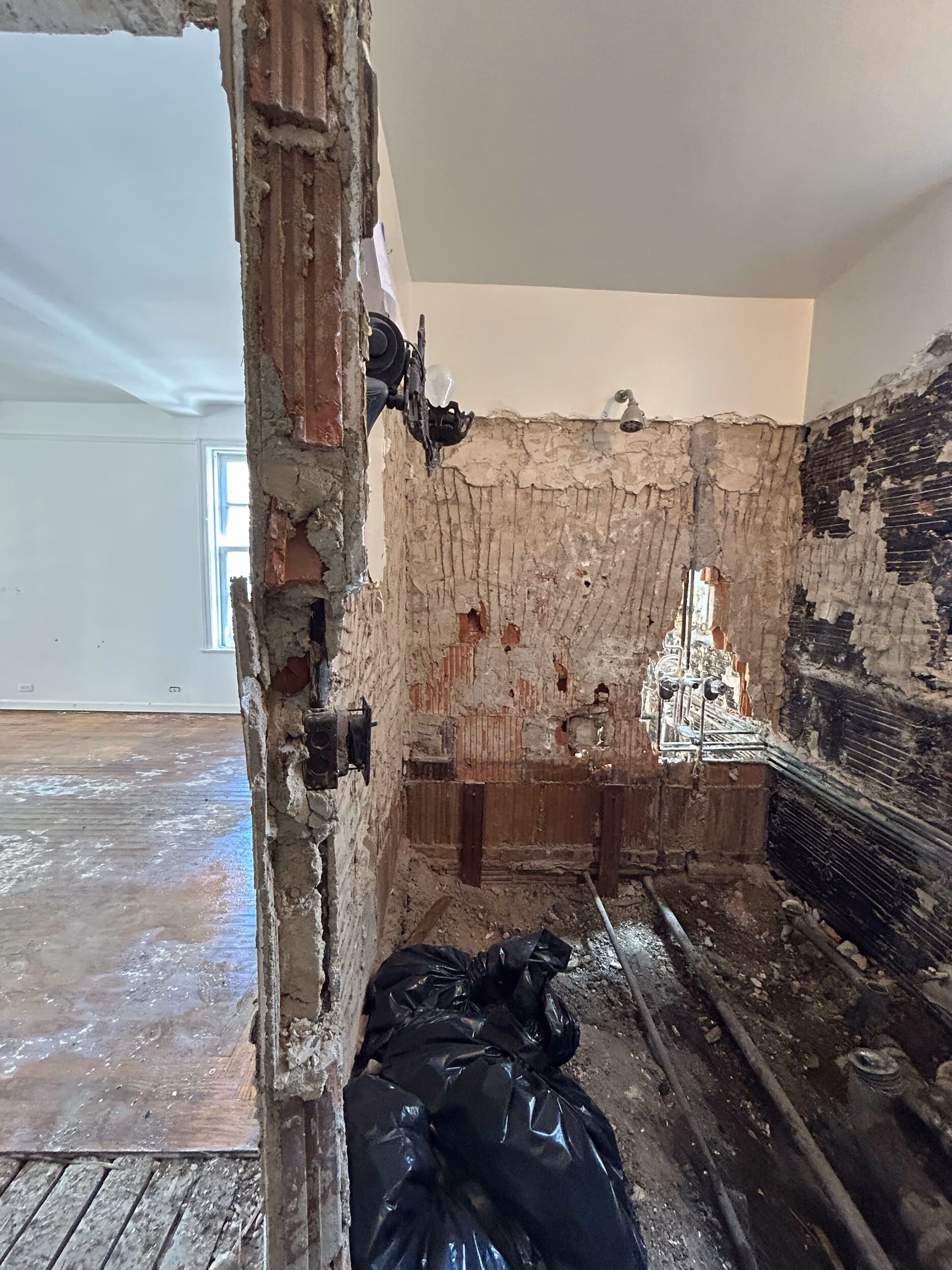 Construction in progress during a pre-war co-op renovation at 308 East 79th Street on the Upper East Side, Manhattan, by Gallery KBNY (view 3)