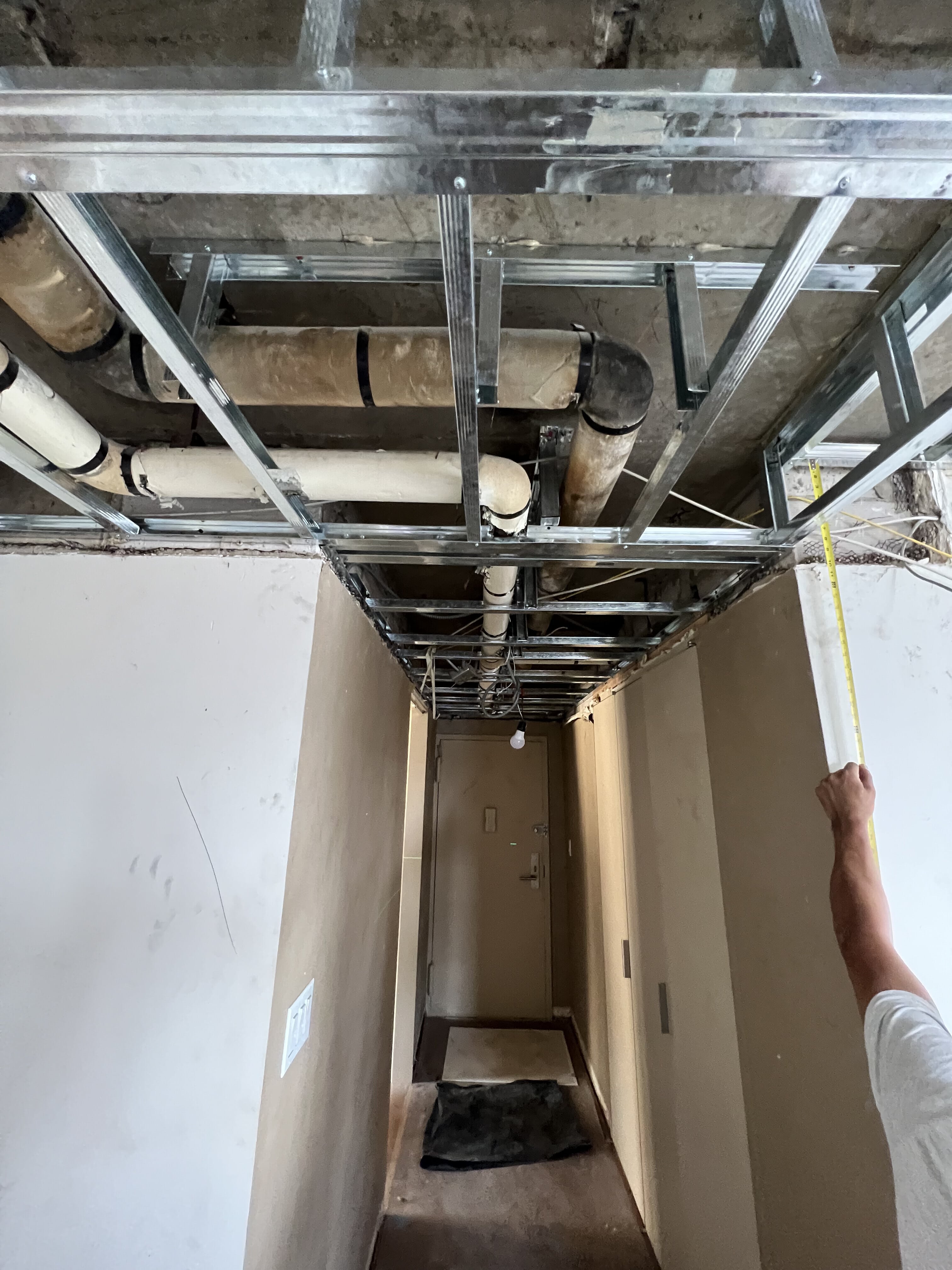 Construction in progress during a post-war co-op renovation at 55 East End Avenue on the Upper East Side, Manhattan, by Gallery KBNY (view 2)